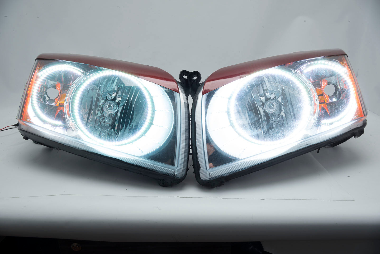 2007-2011 Dodge Caliber Headlights w/ ORACLE RGB ColorSHIFT LED Halos + Remote、mySite、nflplayoffbracketp