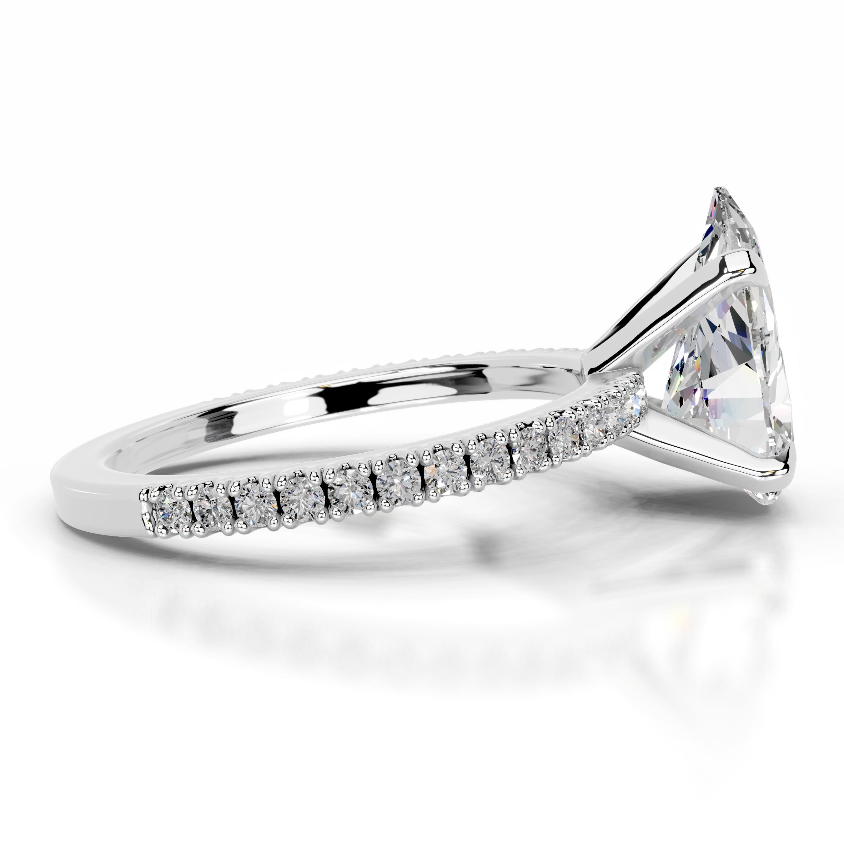 Luisana Moissanite & Diamond Ring - 14K White Gold (RTS)、mySite、hinf8tx79
