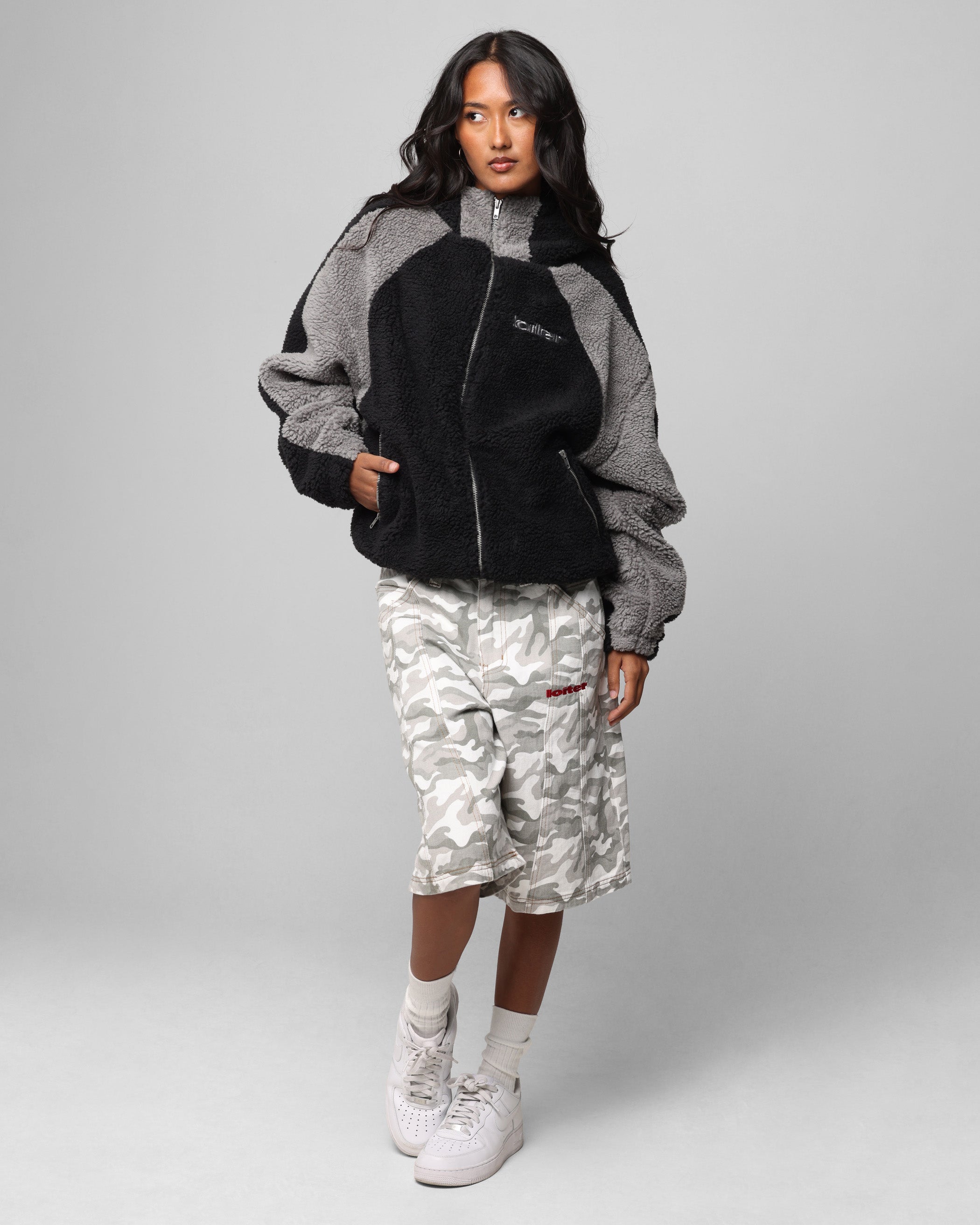 Loiter Speedway Fleece Jacket Black/Grey、mySite、zt4zffjzw