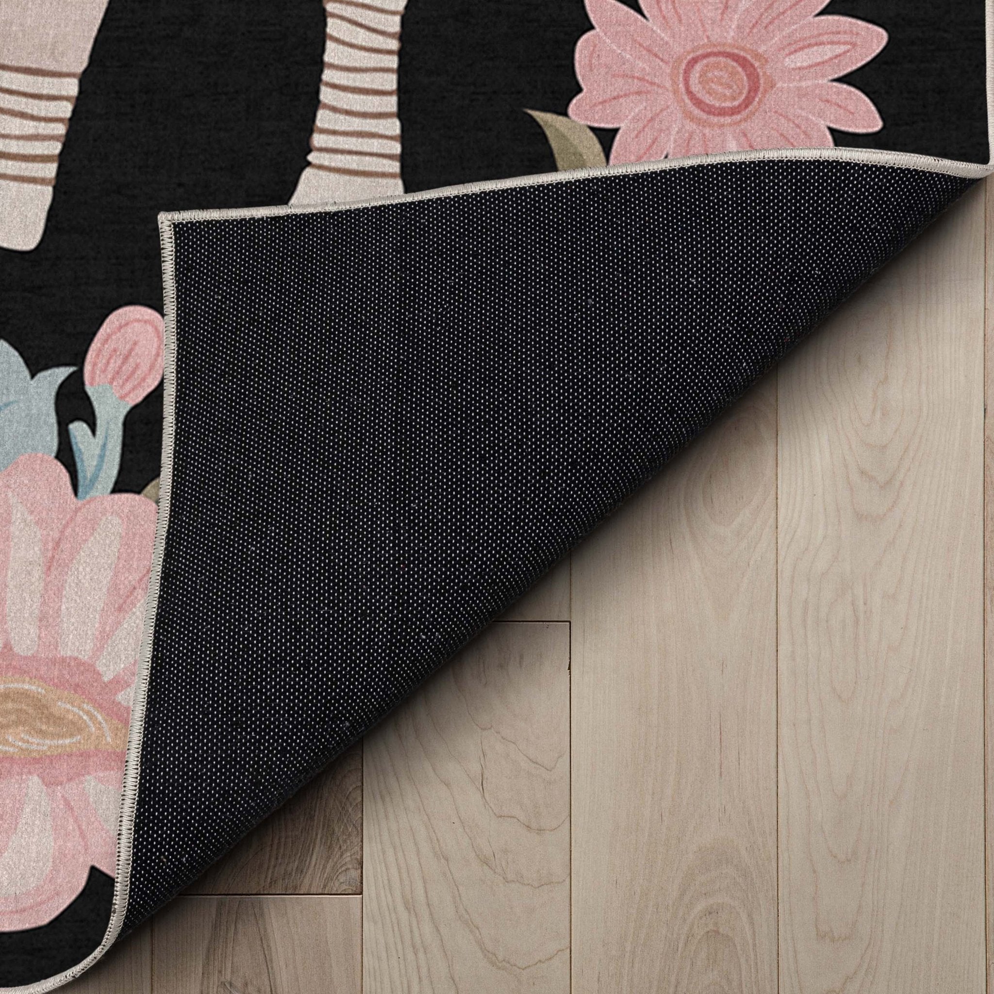 Zebra Floral Rug for Living Room, Dining Room, Bedroom and Kitchen、mySite、gigharbornorthrealestate