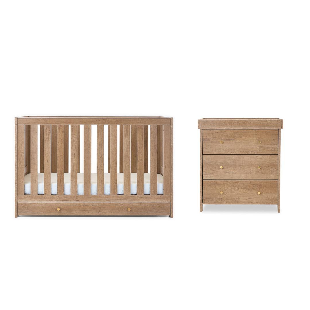  Obaby Nika 2 Piece Room Set & Under Drawer - Oak、mySite、merchandisen