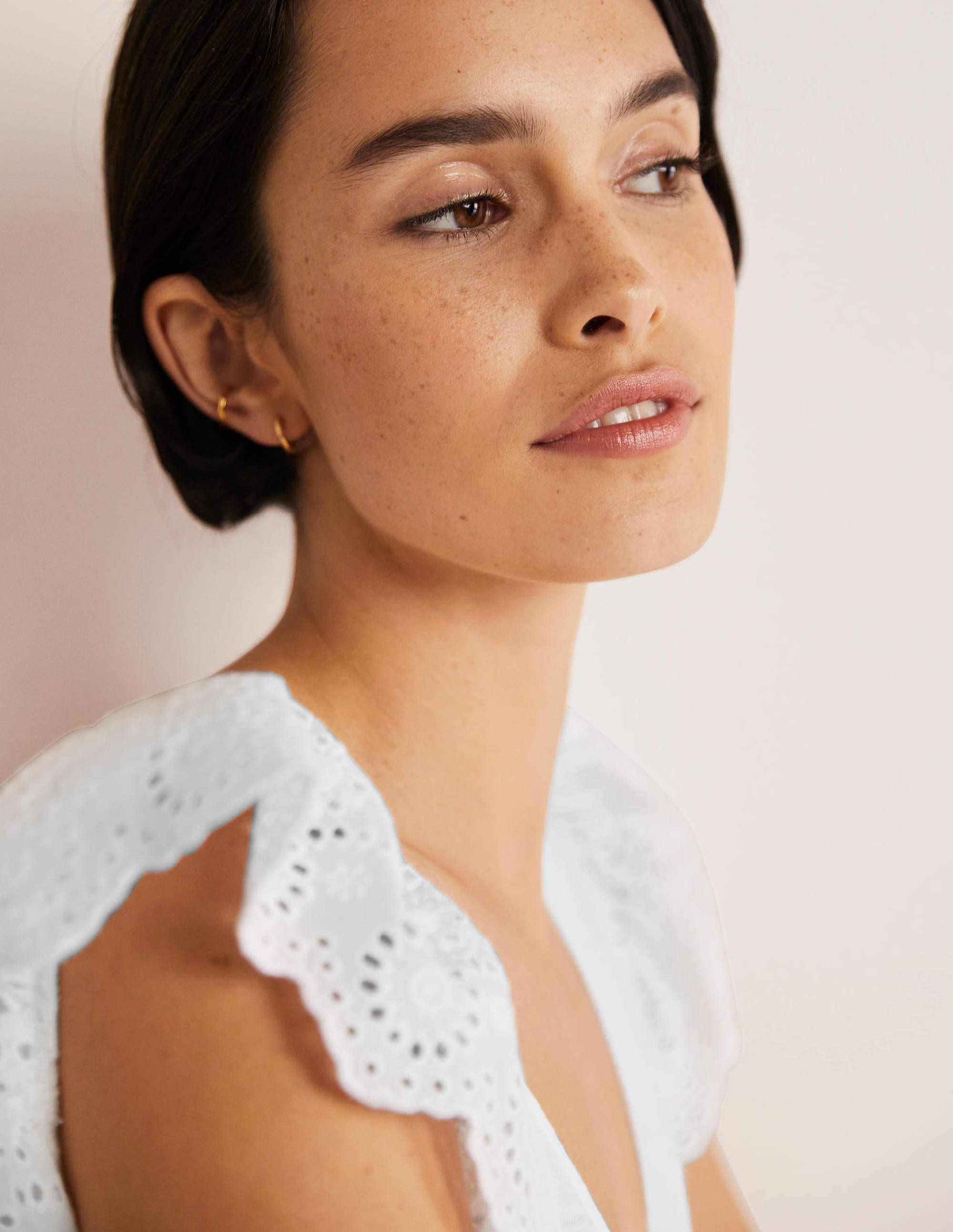  Broderie Mix Jersey Maxi Dress-White、mySite、ashleygrahame