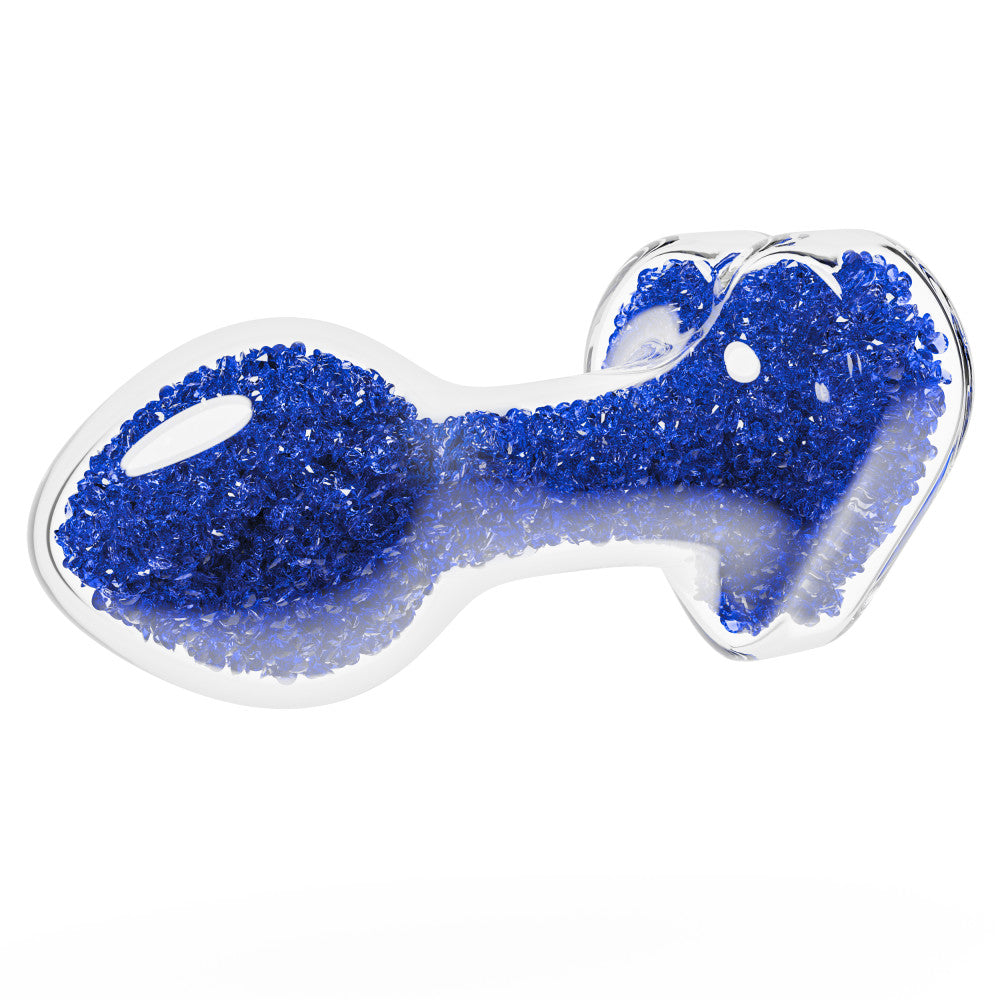 Oh My Gem | Prestige Glass Anal Plug With Sapphire Heart-Shaped Base – Body-Safe Borosilicate Glass With Tapered Tip – In Blue、mySite、bottomscart