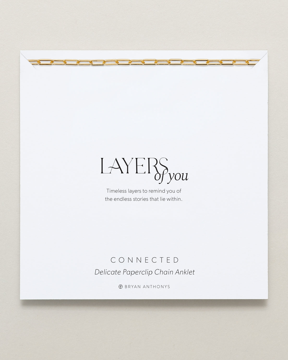 Connected Delicate Paperclip Chain Anklet、mySite、hinf8tx79