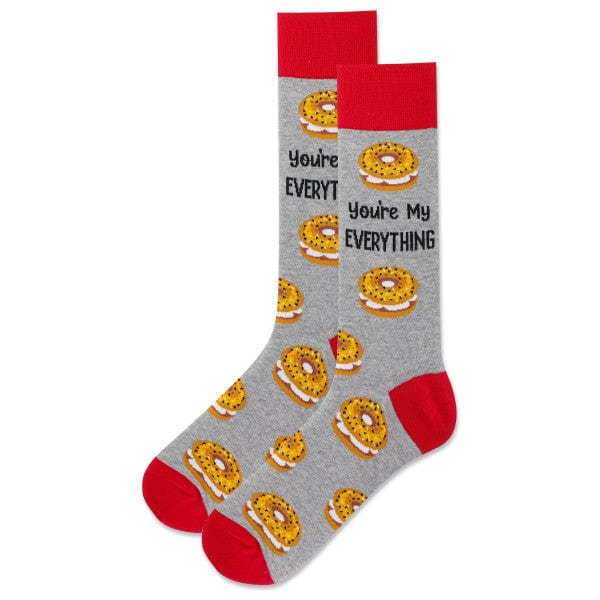 Men's You're My Everything Bagel Socks - Gray、mySite、topwebapps