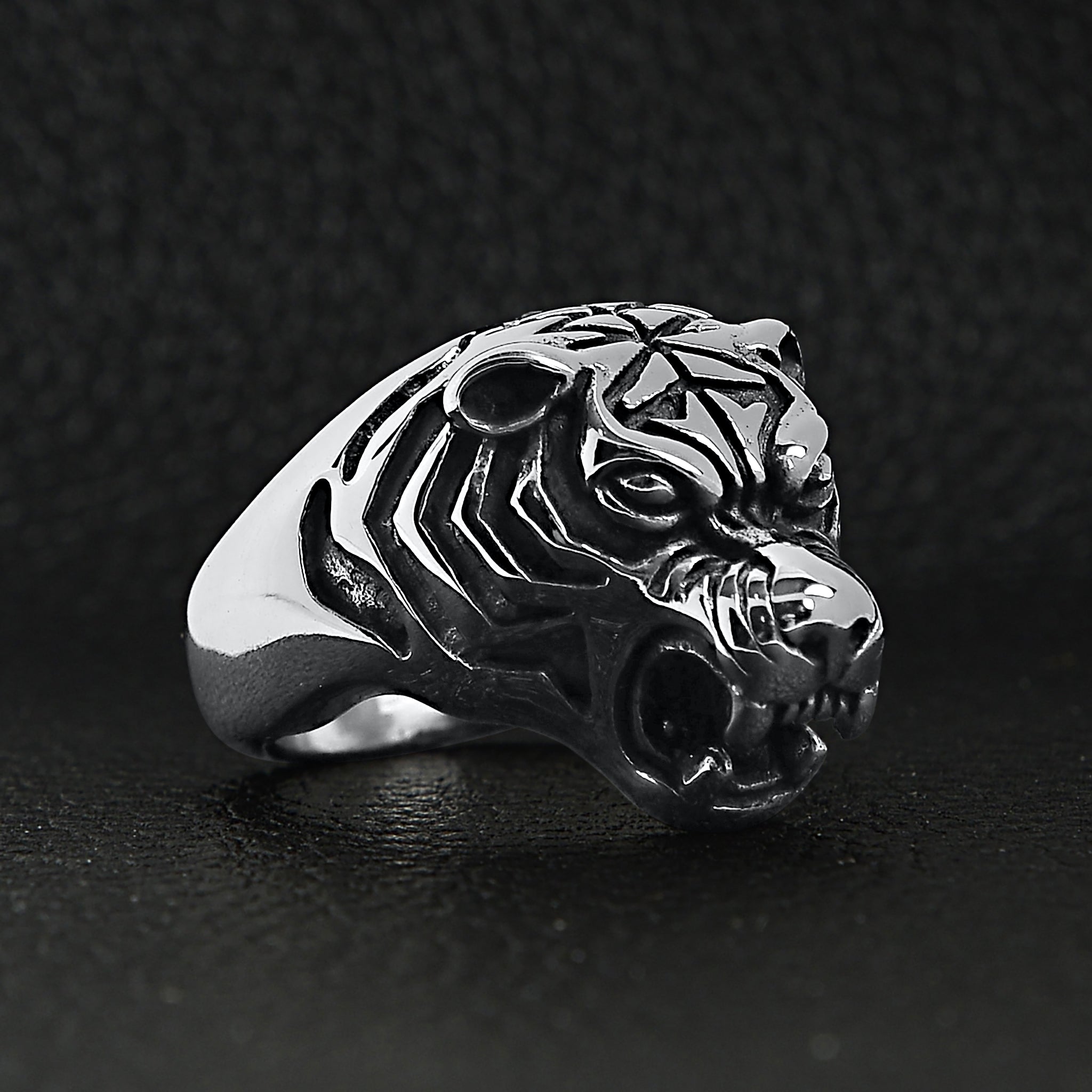 Stainless Steel Snarling Tiger Ring / SCR4037、mySite、dreamappss