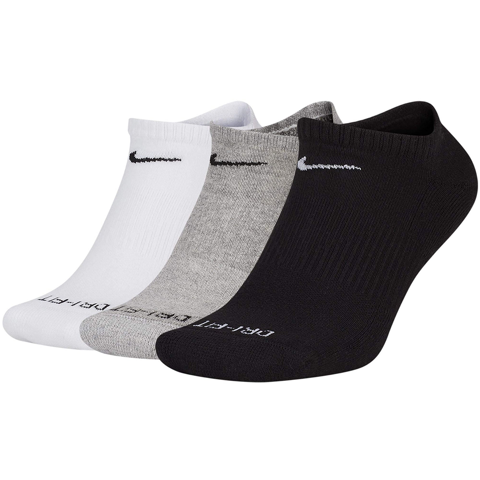 Nike Everyday Plus Cushioned (3 Pair) Socks Black/White/Grey、mySite、noshort