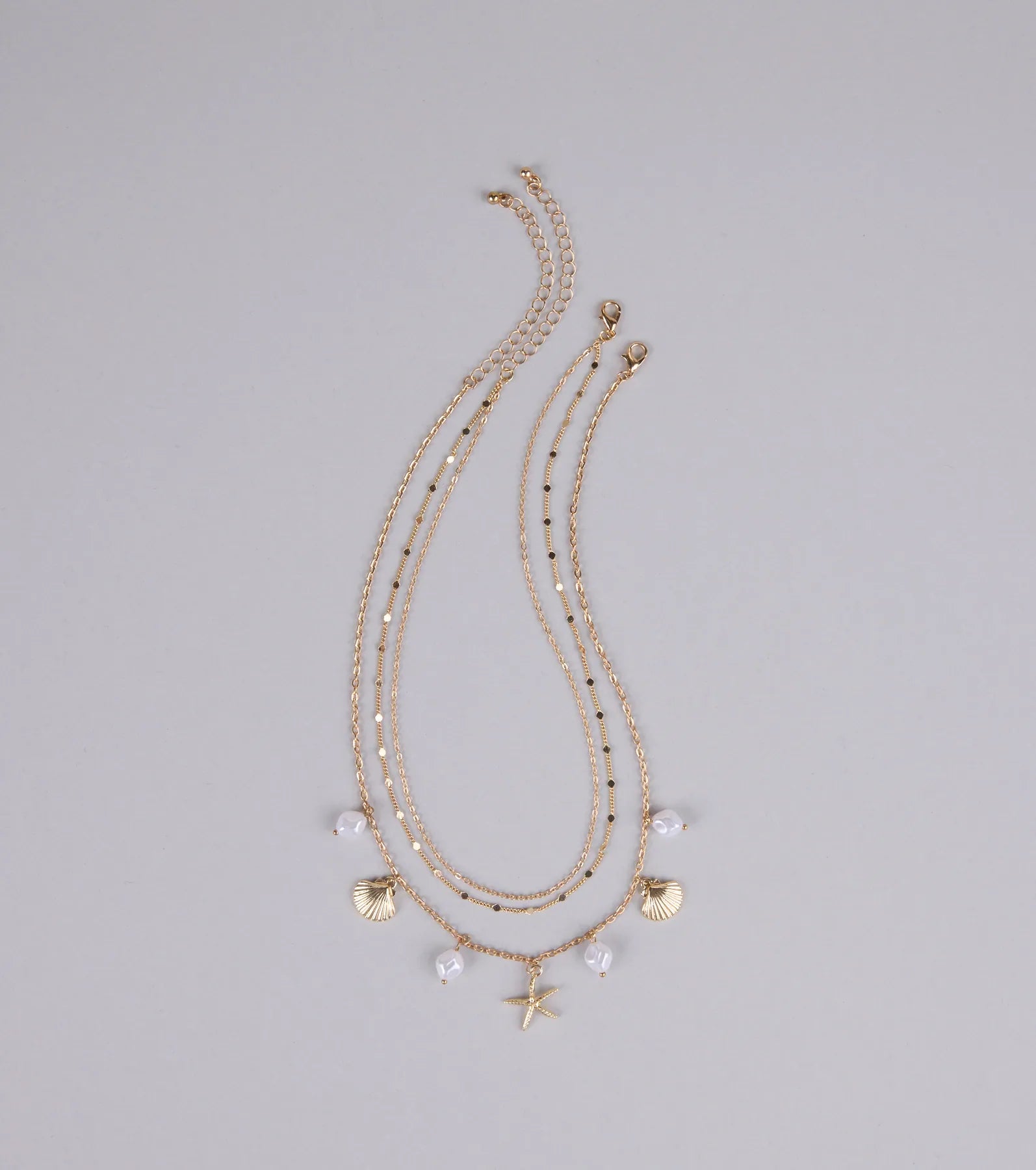  Mermaid Era Dainty Charm Necklace Set、mySite、justintrudeaud