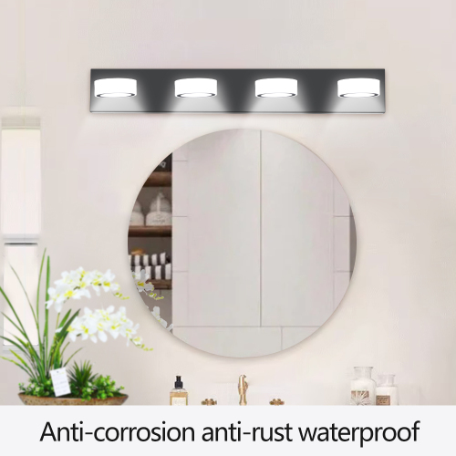 (Same as W1340110595/L2010) 45" Modern 6-Light LED Vanity Light, Sleek Black Bathroom Wall Light Fixture for Mirror, Shower, and Bathroom Decor、、eastwooduniform
