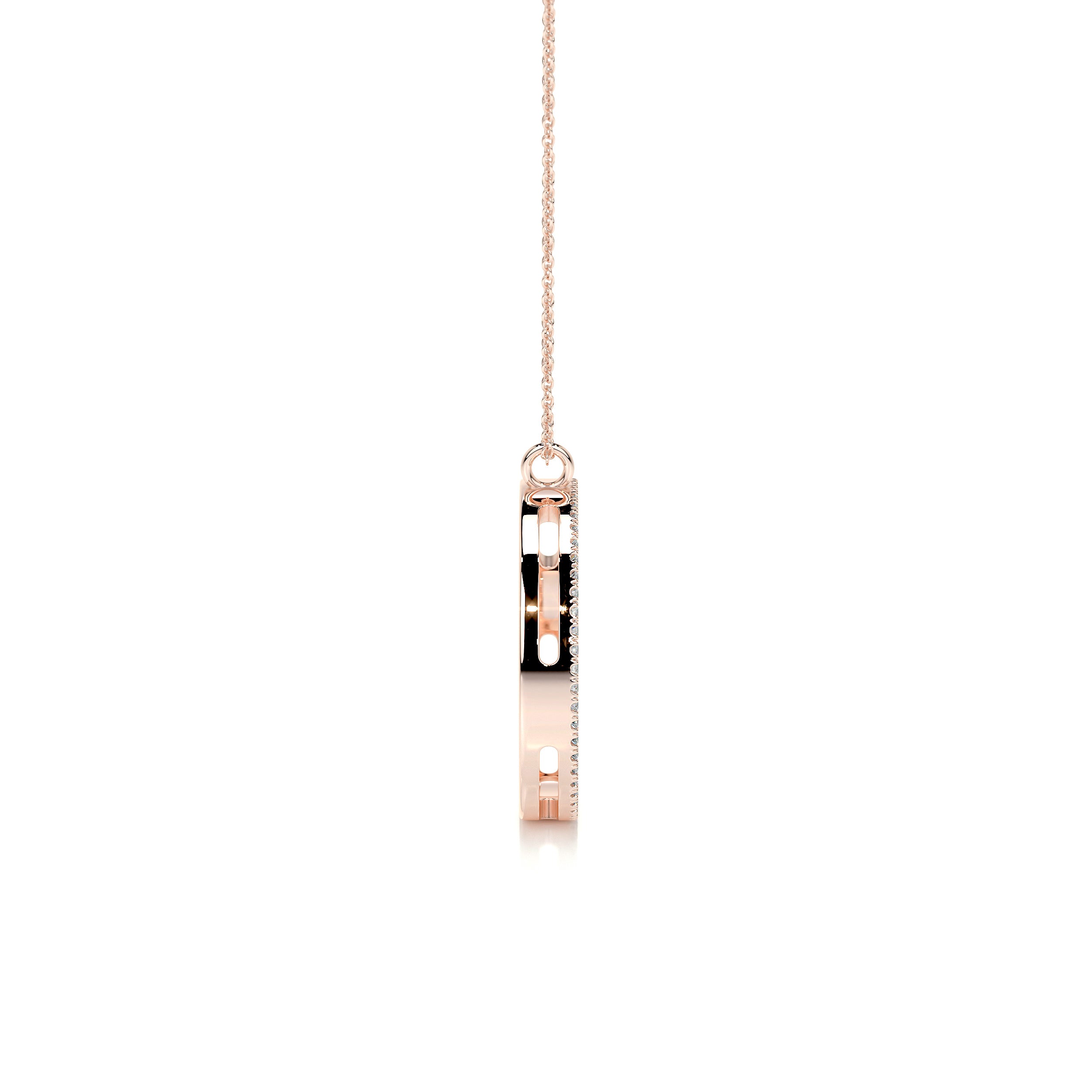 Cali Hoop Diamonds Pendant (0.3 Carat) -14K Rose Gold、mySite、hinf8tx79