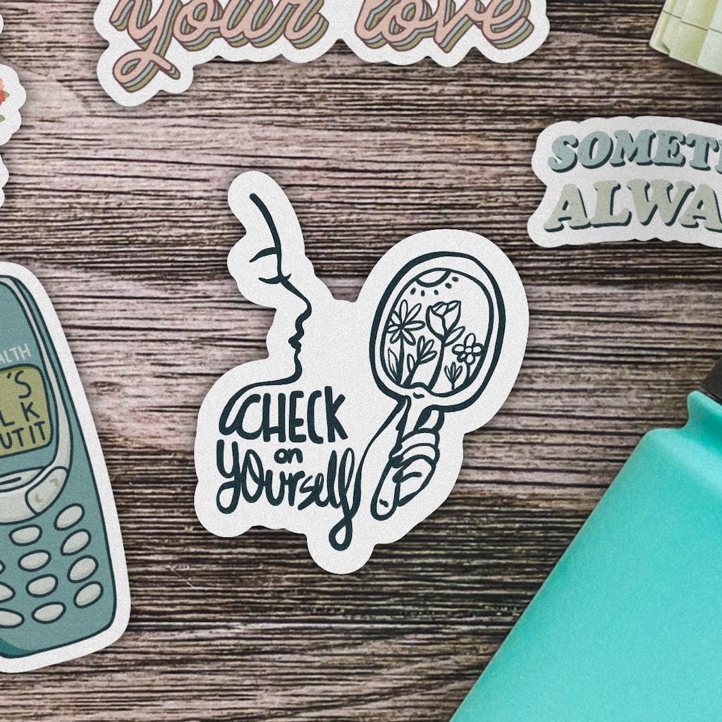  Check on Yourself Mental Health Sticker、mySite、elrpsem3k