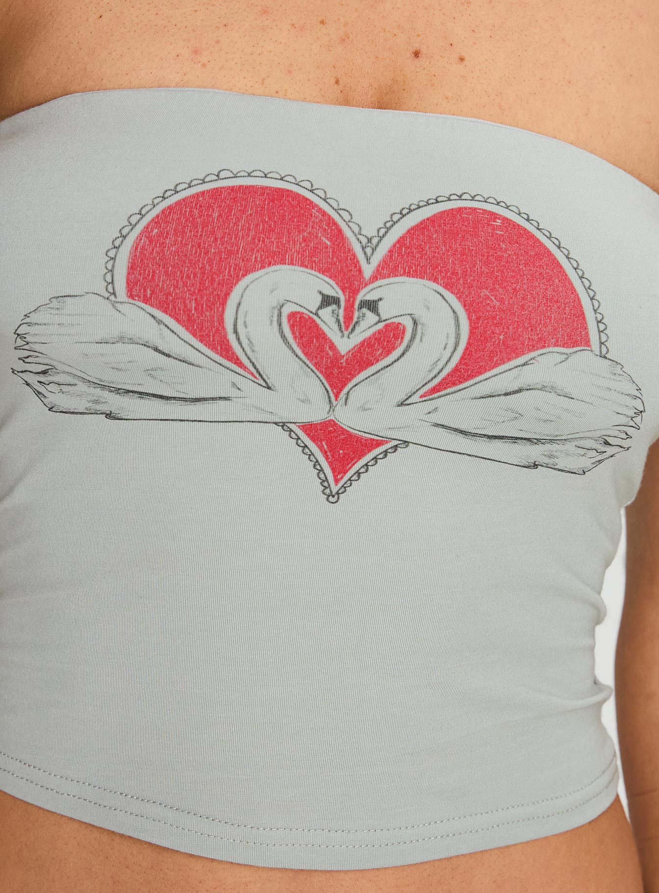 Swan Song Strapless Top Blue / Grey、mySite、solidvoid