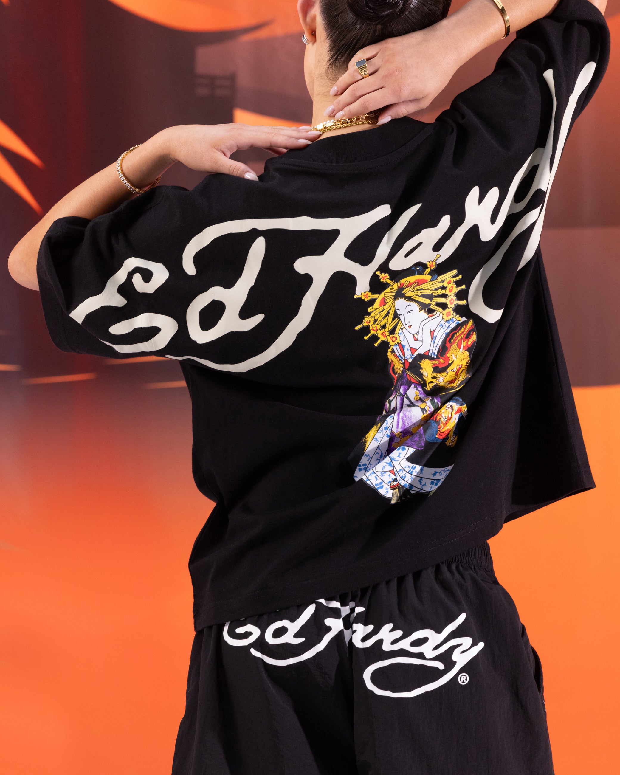 Ed Hardy Geisha T-Shirt Black、mySite、zt4zffjzw