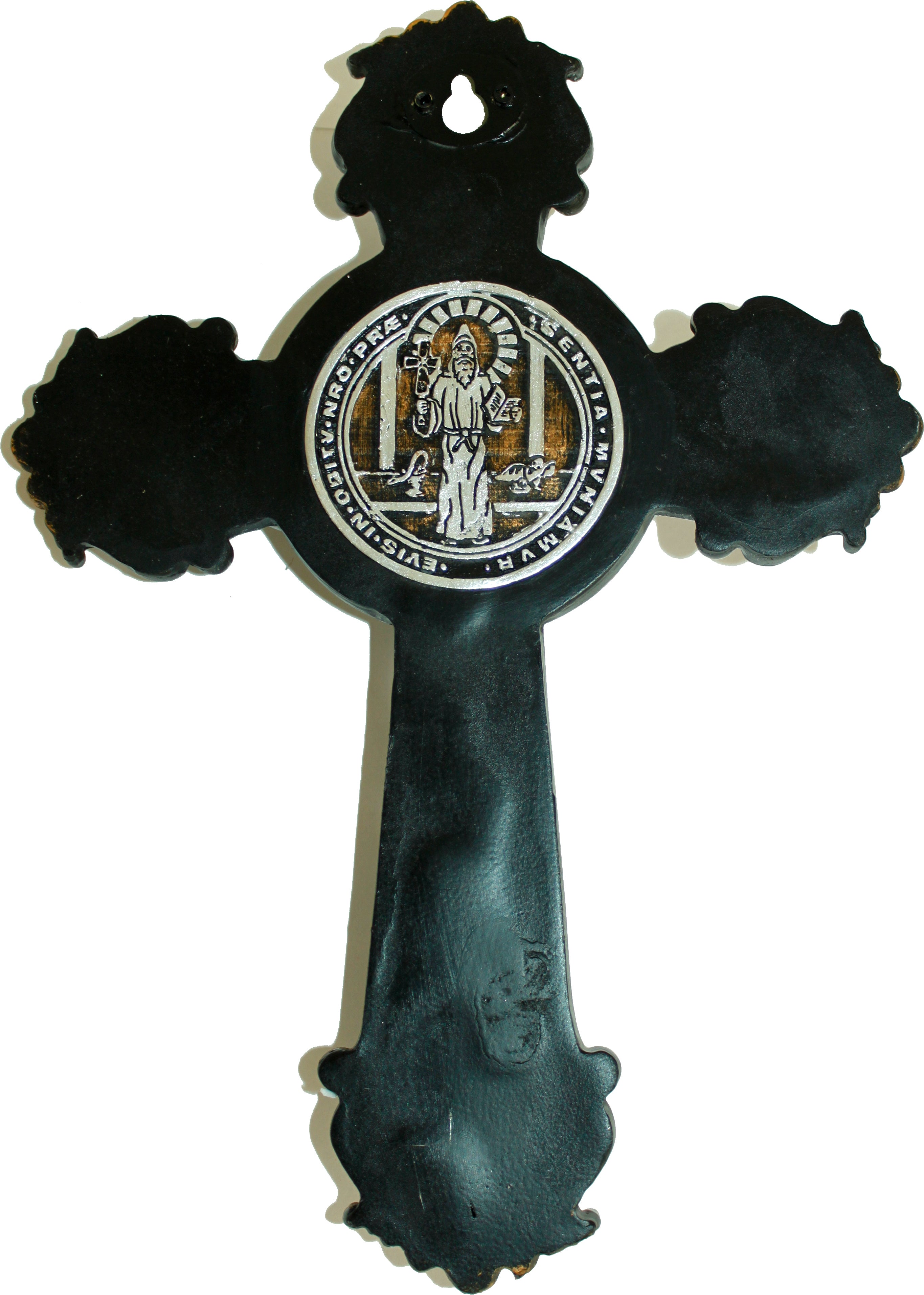  Holy Land Market Colored Two Tones Wall St. Benedict Cross/Crucifix Set (10 Inch and 3 Inches)、mySite、elrpsem3k
