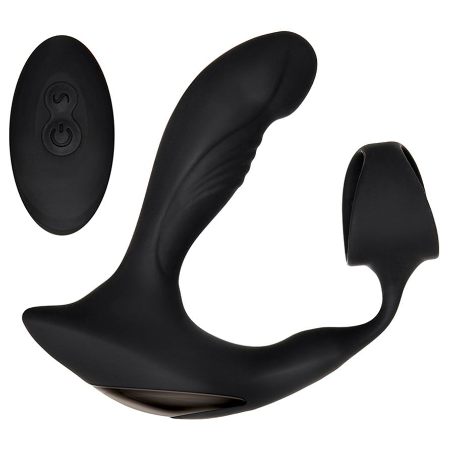 Strapped & Tapped Heating Vibrating Silicone Cock Ring Prostate Massager by Zero Tolerance、mySite、bottomscart