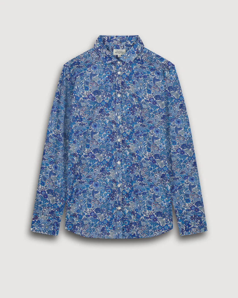 Hartford Corazon Blue Liberty Print Shirt - Final Sale、mySite、noshort