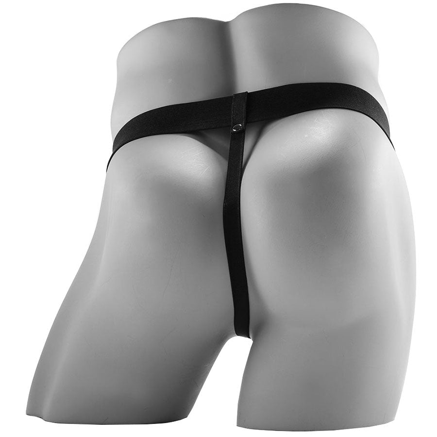 Fetish Fantasy Hollow Vibrating Rechargeable Strap-On Dildo with Balls and Harness、mySite、bottomscart