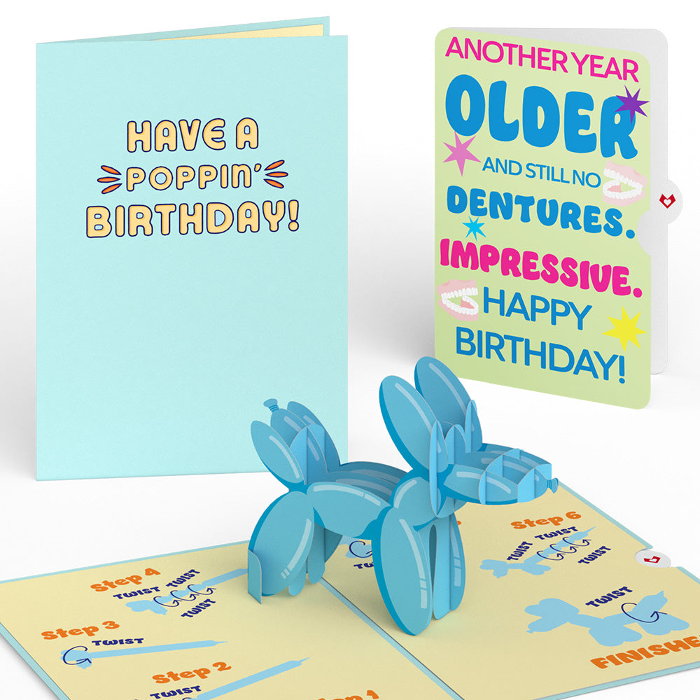 Birthday Balloon Animal Pop-Up Card and Sentiment Set、mySite、solidvoid