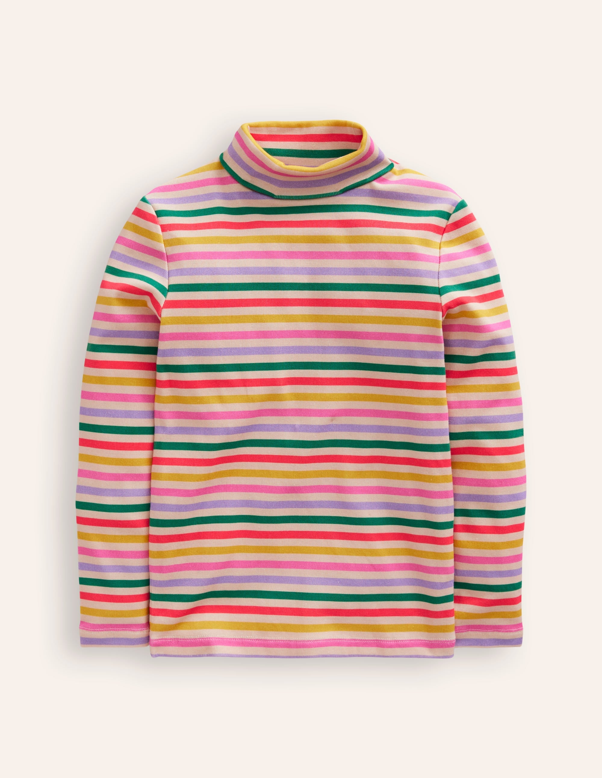  Super Soft Roll Neck Top-Multi Stripe、mySite、ashleygrahame