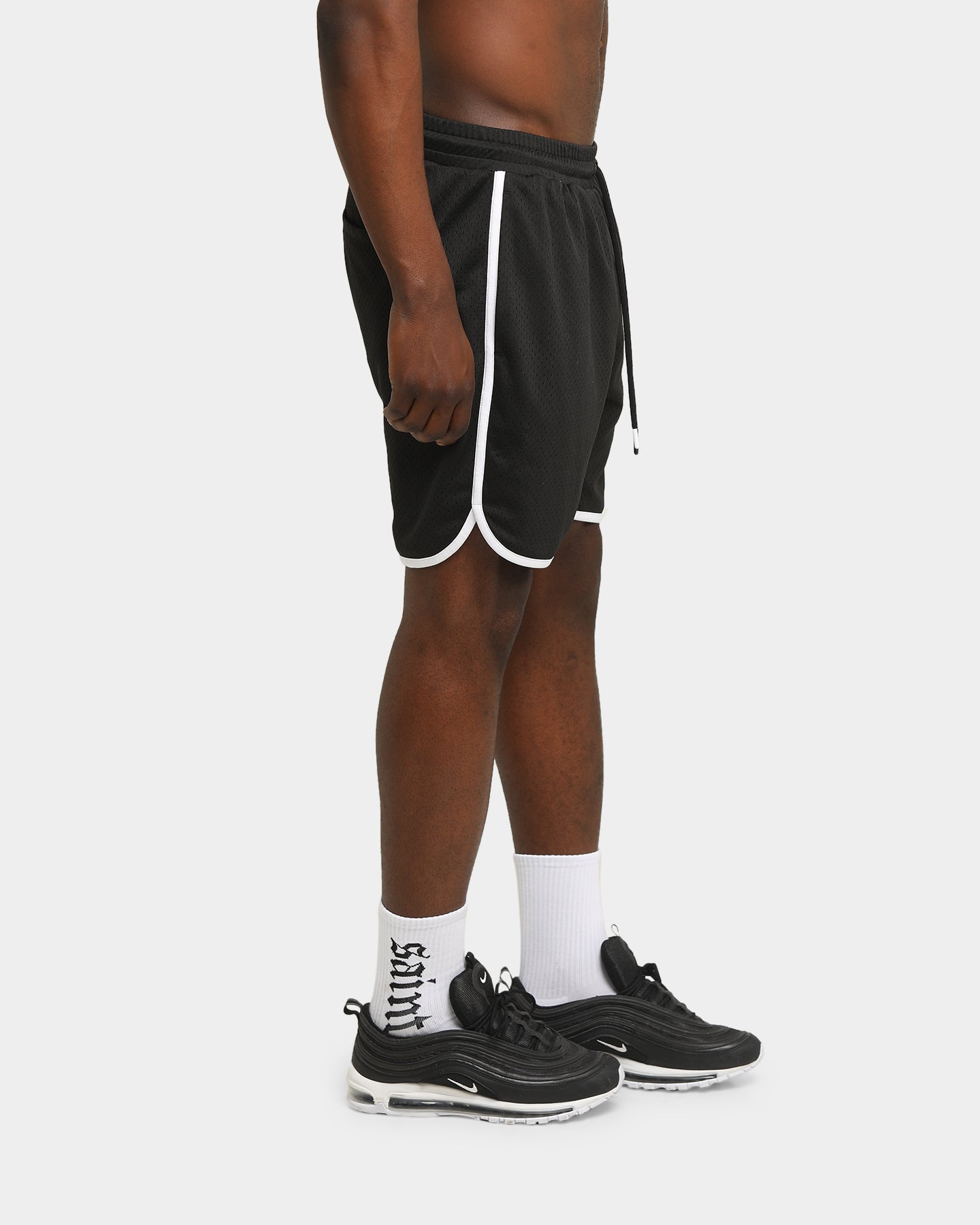 Saint Morta Era Mesh Basketball Short Black/White、mySite、zt4zffjzw