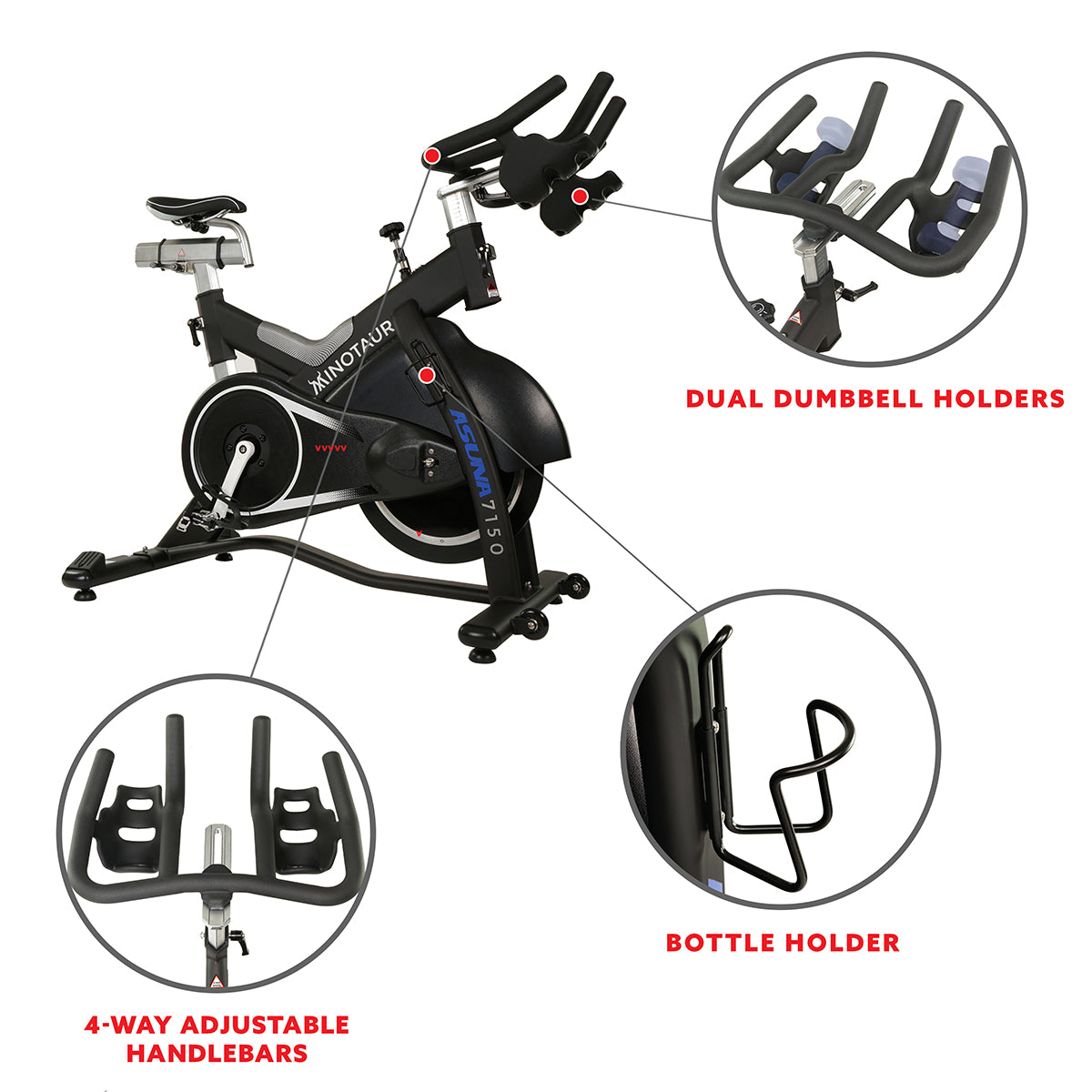  Asuna Minotaur Stationary Exercise Bike Magnetic High Weight Belt Drive、mySite、ghnorth