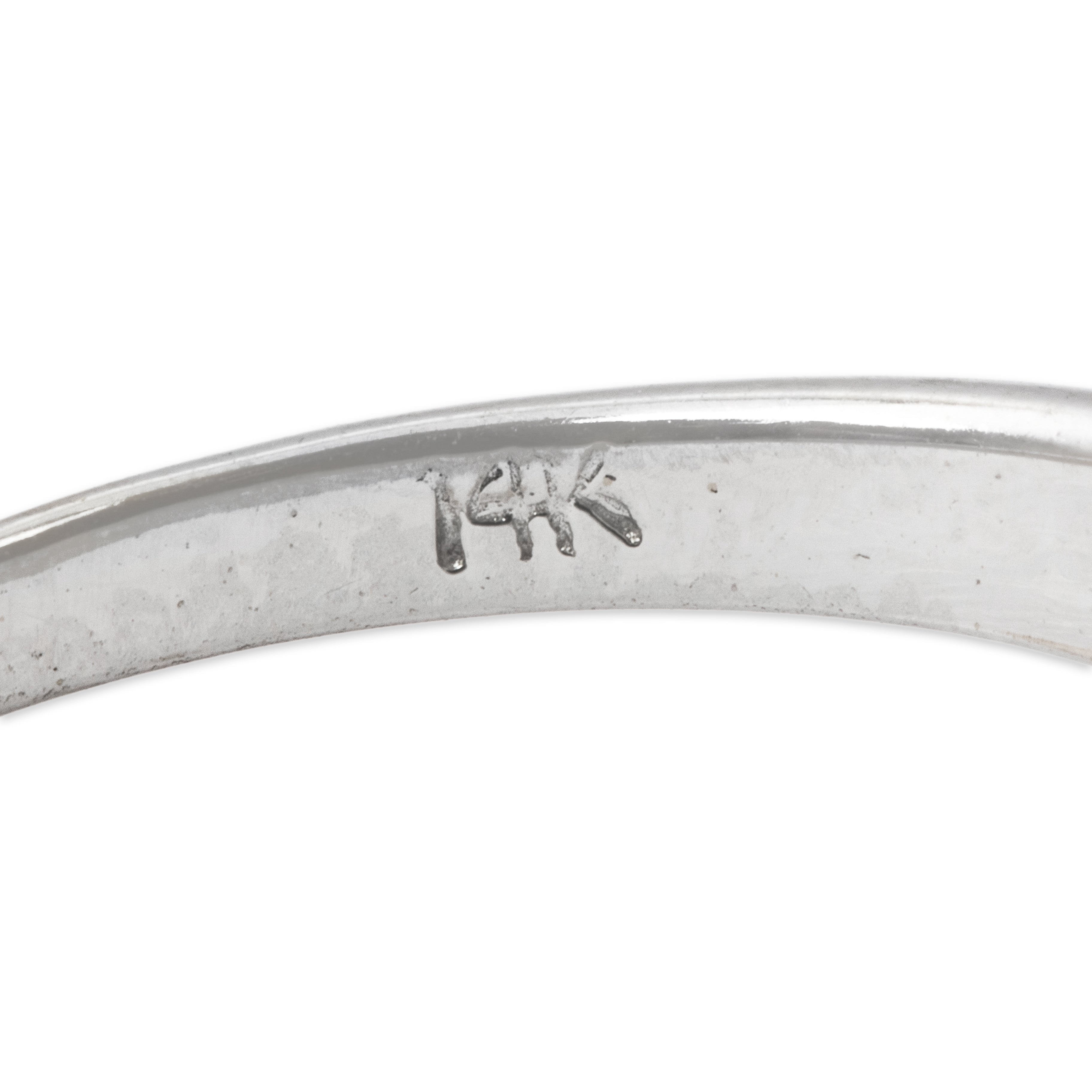 Vintage 14k White Gold Blue Sapphire Diamond Openwork Ring 6.00、mySite、hinf8tx79