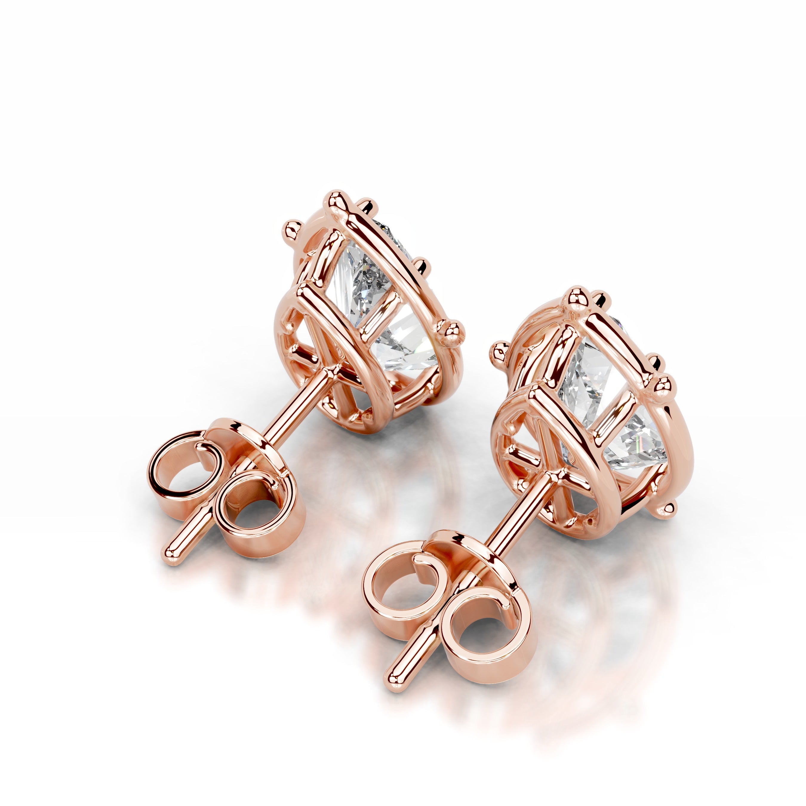 Rooted in Love Lab Grown Diamond Earrings - 14K Rose Gold、mySite、hinf8tx79