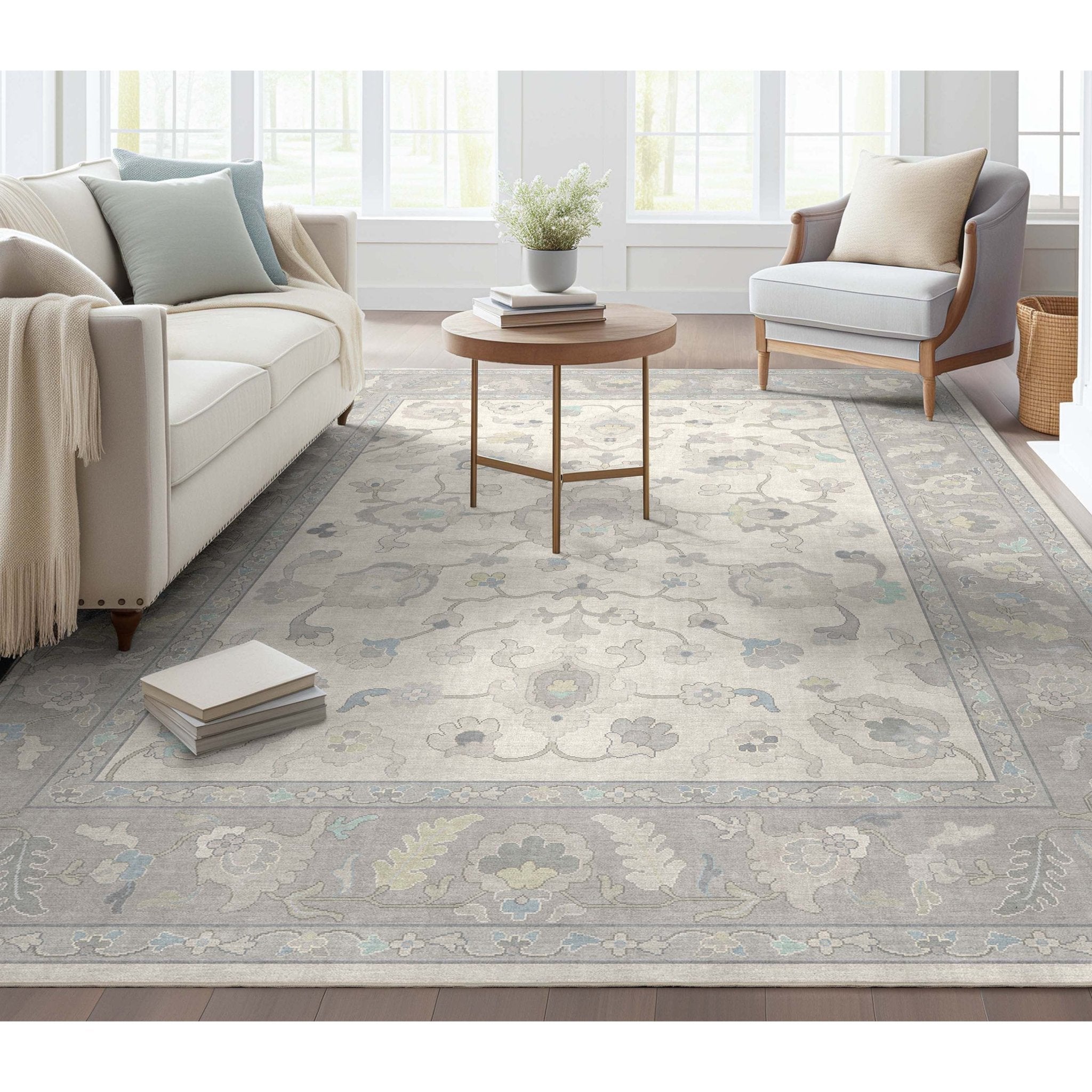 Konya Updated Traditional Oriental Pastel Rug for Living Room Bedroom Dining Room ,Easy Clean、mySite、gigharbornorthrealestate