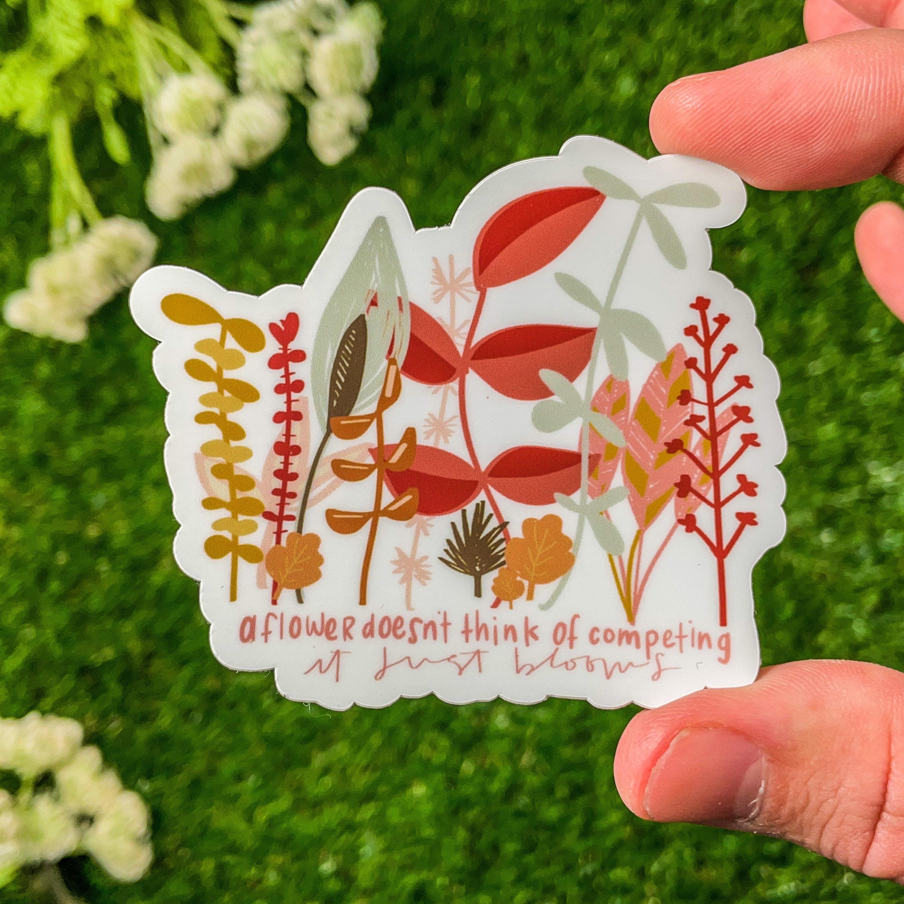  A Flower Doesn't Think of Competing Sticker、mySite、elrpsem3k