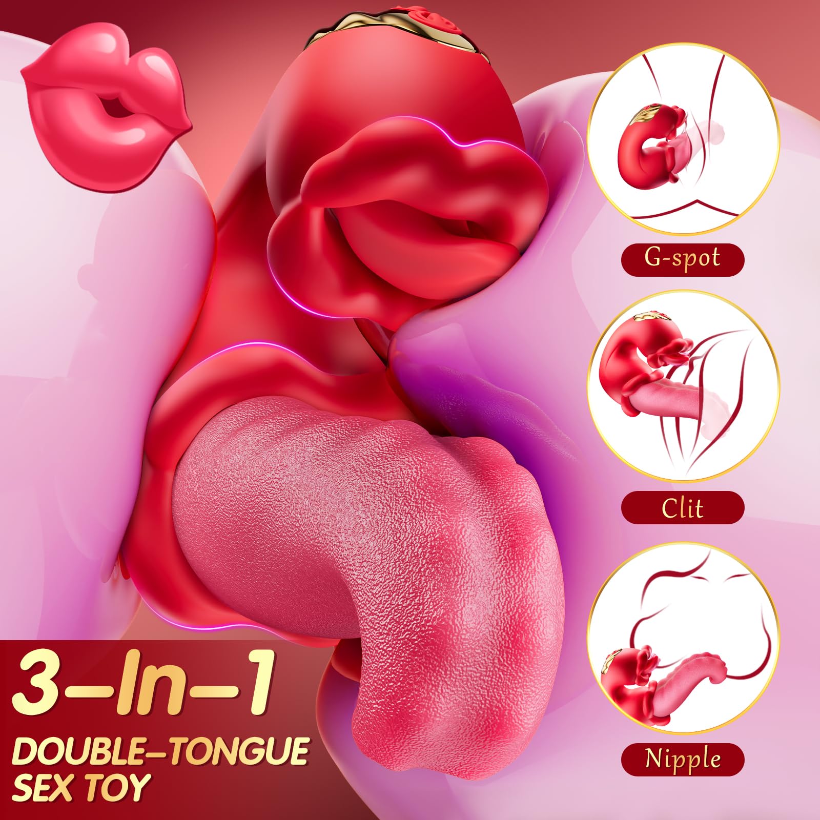 Come Closer 3 In One Stirring & Vibrating Tongue Vibrator | 10 Strong Licking And Swing Vibration| Powerful Motor、mySite、bottomscart