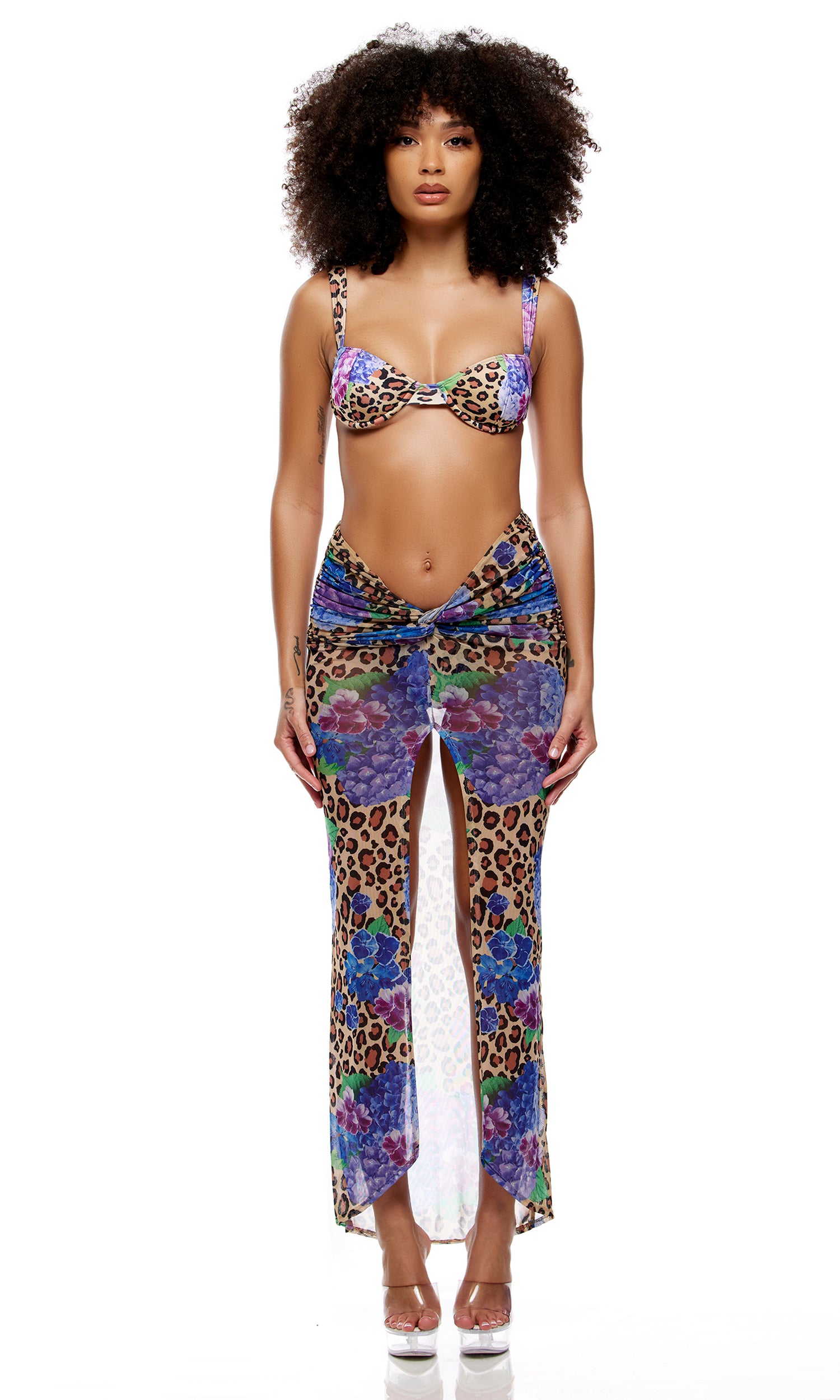 Calabria Mesh Pool Maxi Skirt - Cheetah Blue、mySite、bengalsvssteelers