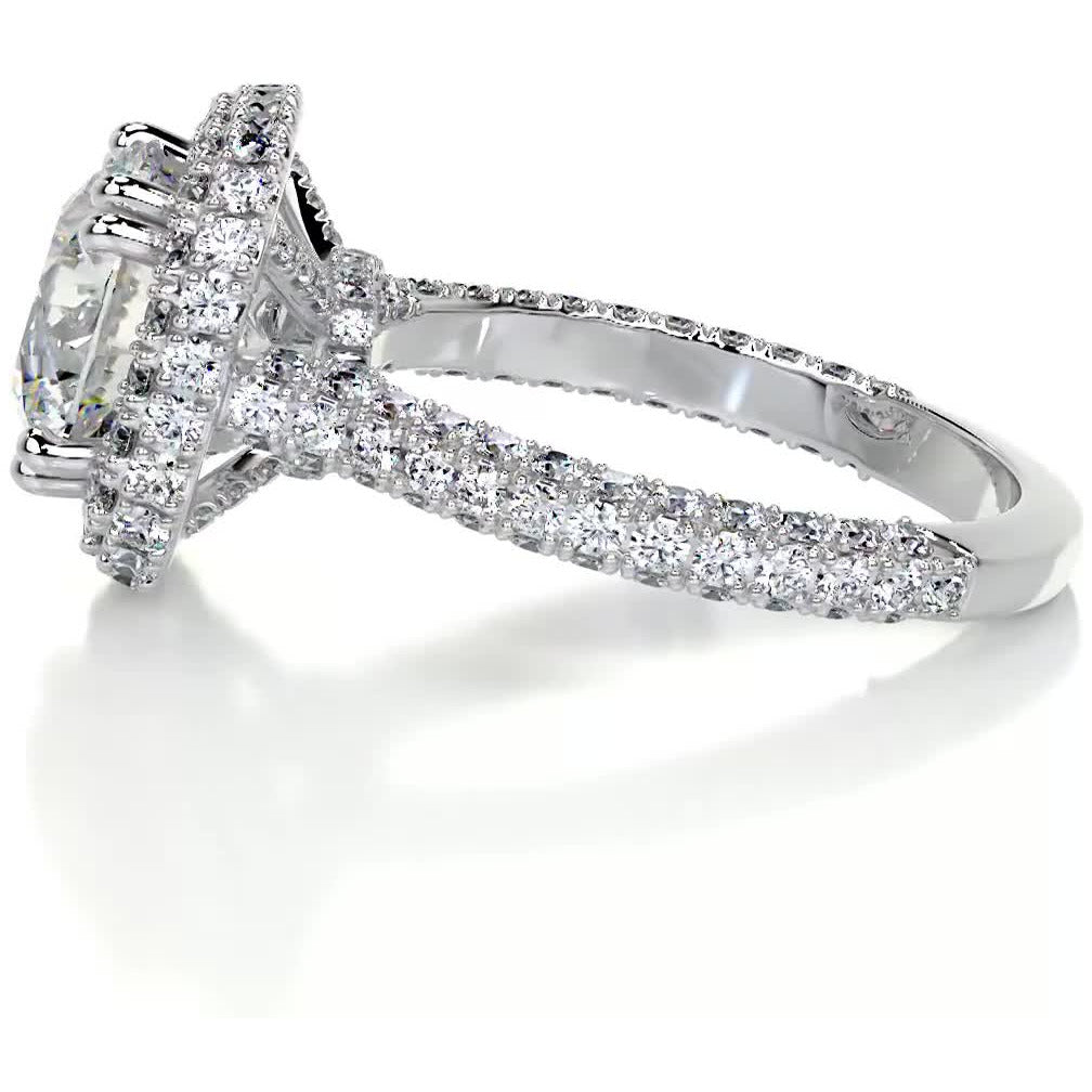 Ava Moissanite & Diamond Ring -14K White Gold、mySite、hinf8tx79
