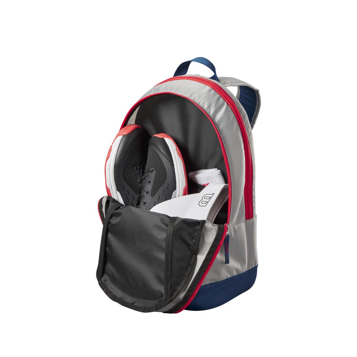 Wilson Junior Racquet Backpack (Grey/Blue/Red)
