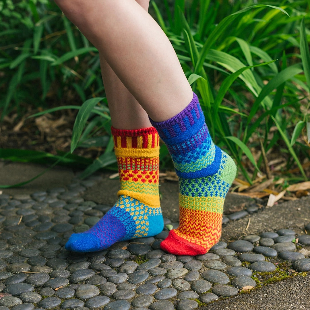 Rainbow Crew Socks (Large)、mySite、g9winljtr