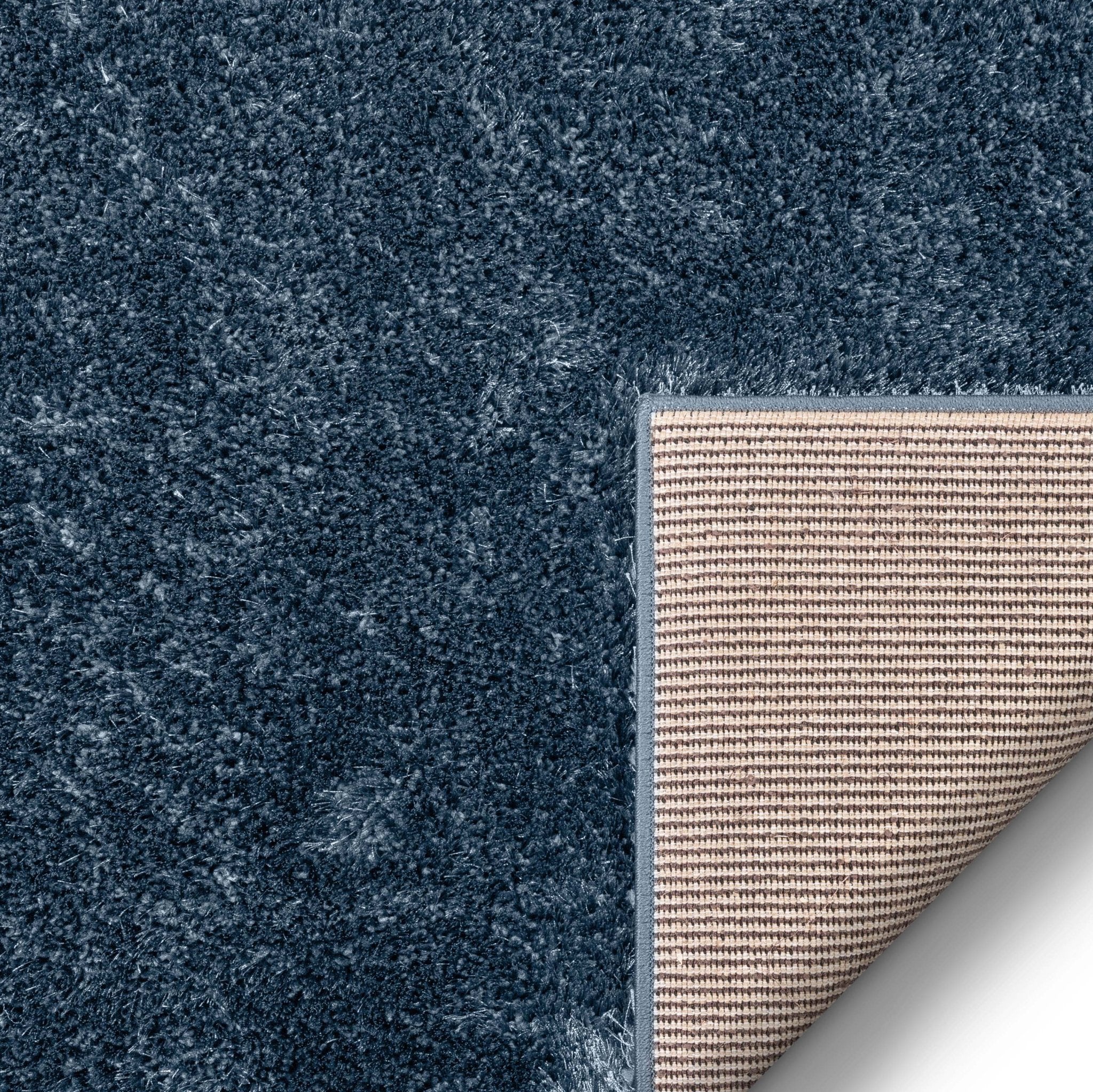 Feather Collection Liza Dark Blue Shag Rug – Sparkly, Plush, Minimalist Glam、mySite、gigharbornorthrealestate