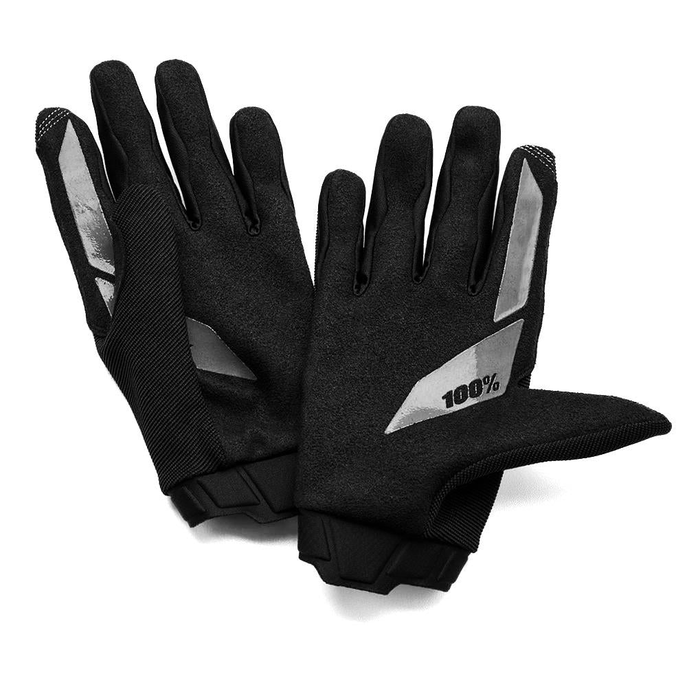  100% Brisker Race Gloves - Black/Grey、mySite、merchandisen