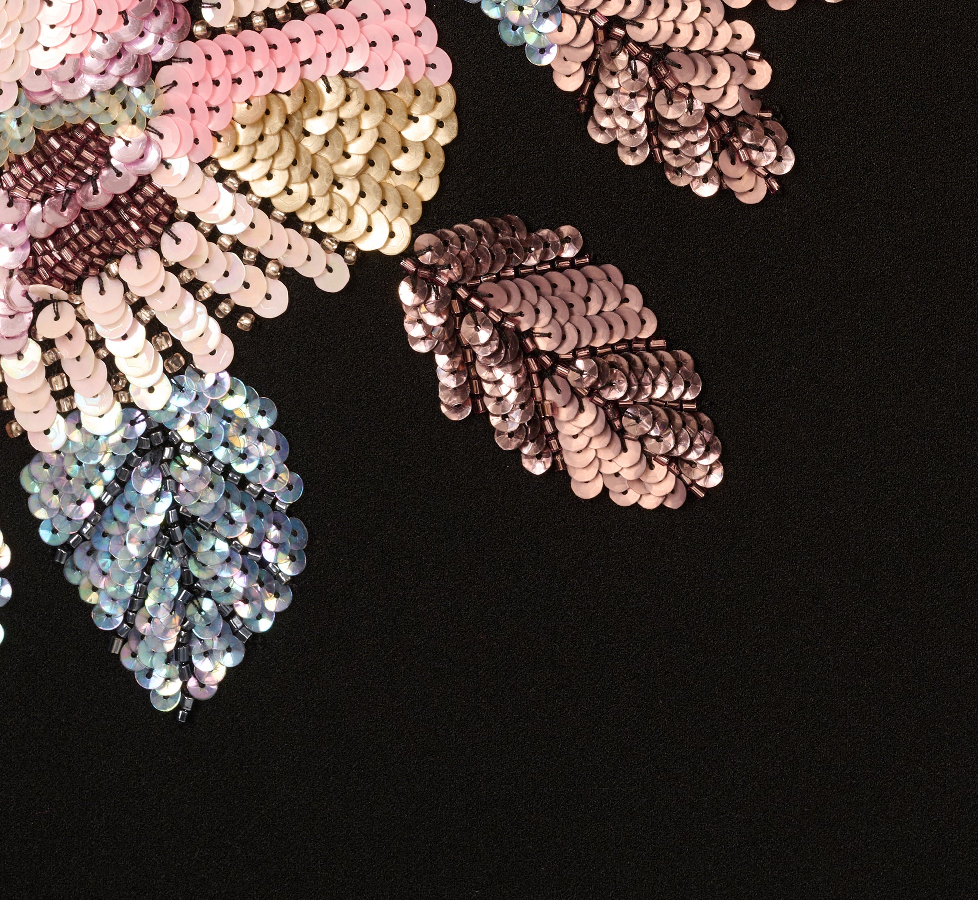 One Shoulder Beaded Floral Detail Long Dress In Black、mySite、solidvoid