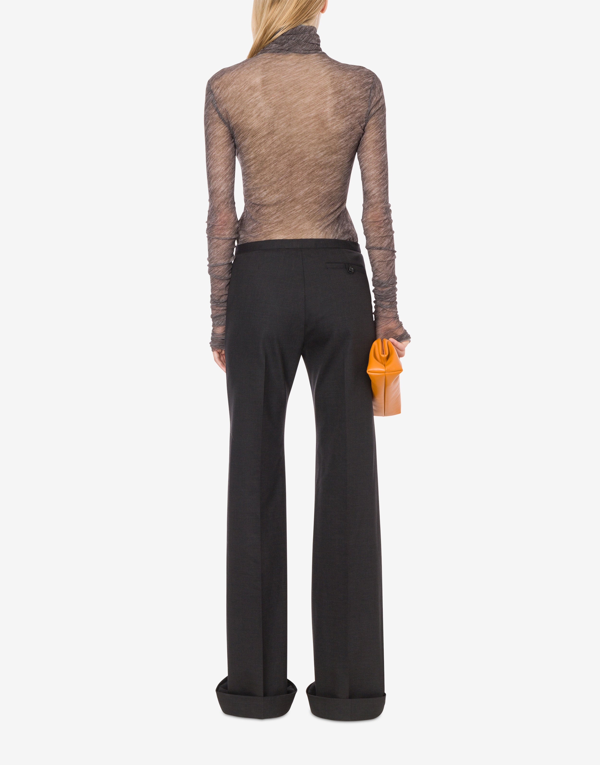 Pantalone a vita bassa in tropical wool、mySite、aoinhome