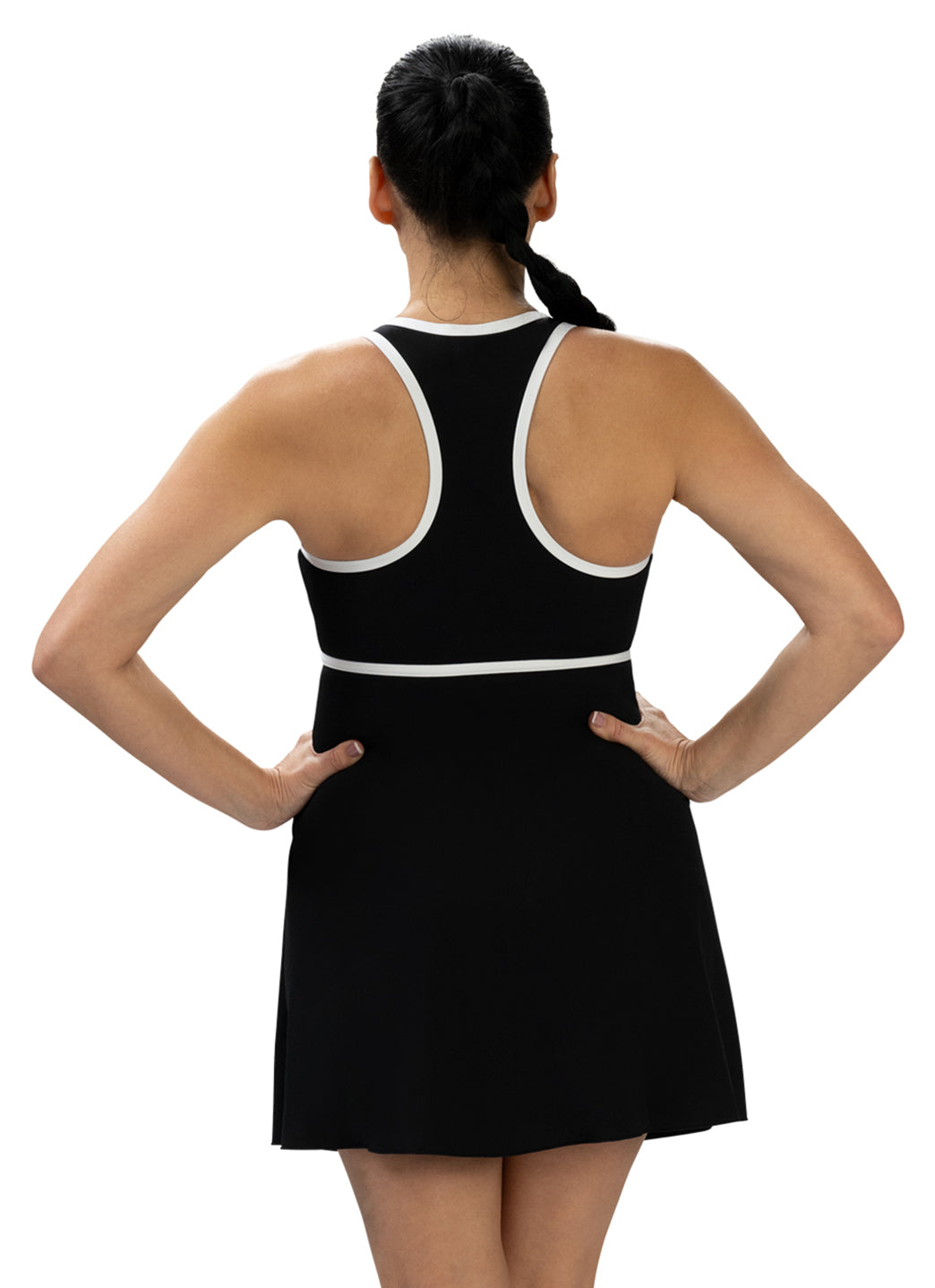 Dolfin Women's Aquashape Zip Front Fit and Flare Swim Dress、mySite、noshort