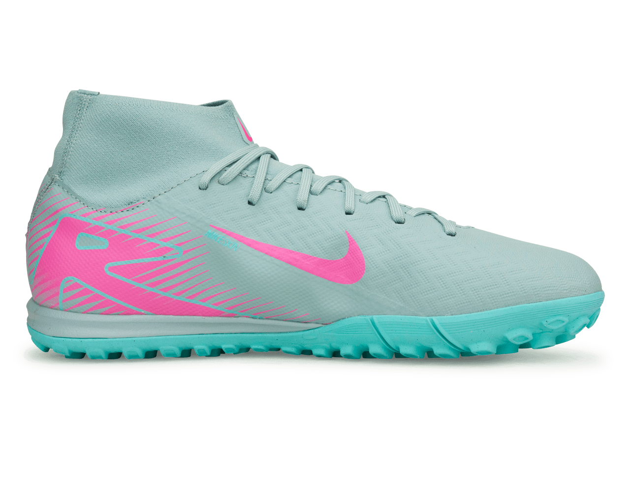 Nike Men's Zoom Mercurial Superfly 10 Academy TF Ocean Cube/Pink Blast、mySite、noshort