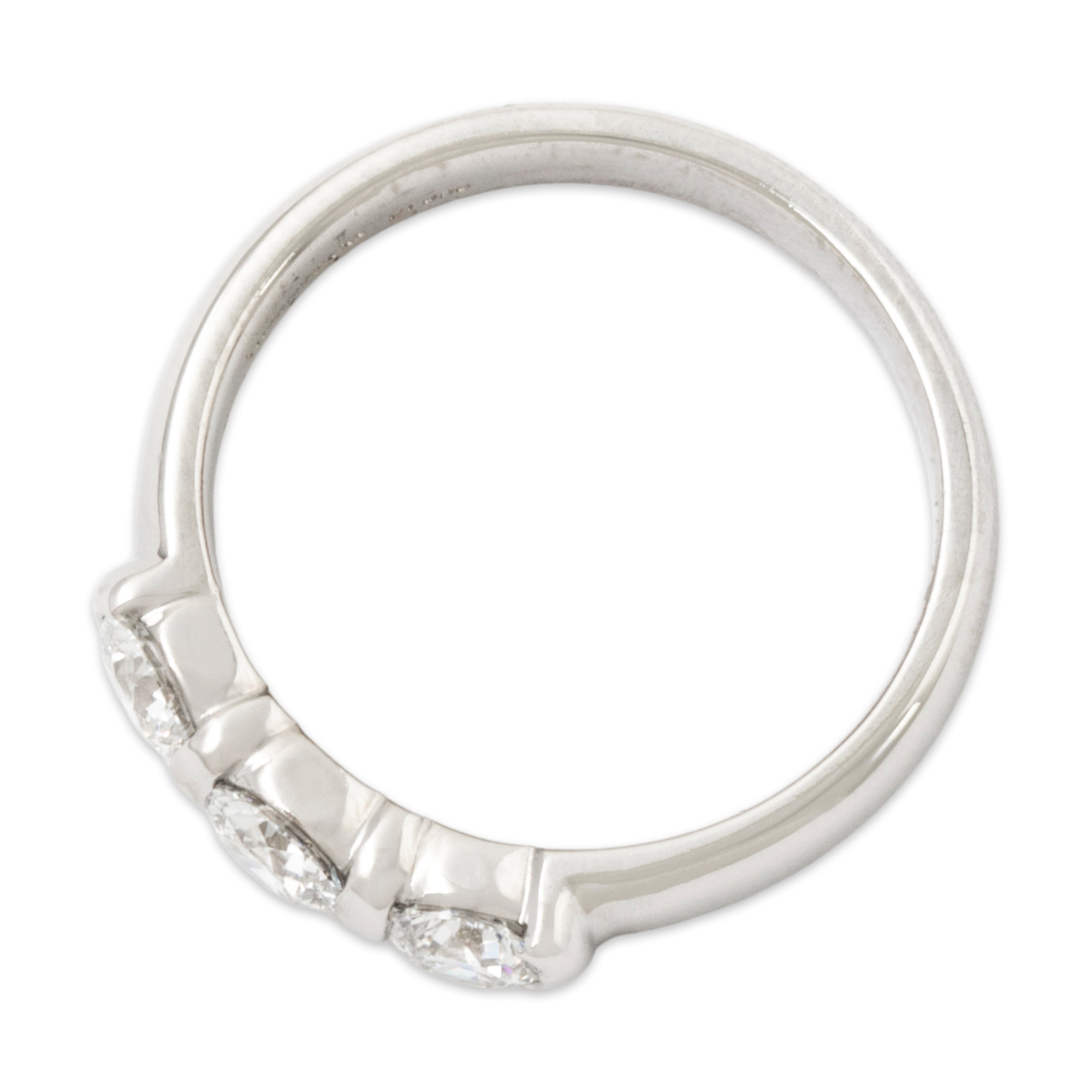 Vintage Tiffany & Co Platinum .81cttw Diamond Brilliant Trio Band Ring 6.00、mySite、hinf8tx79