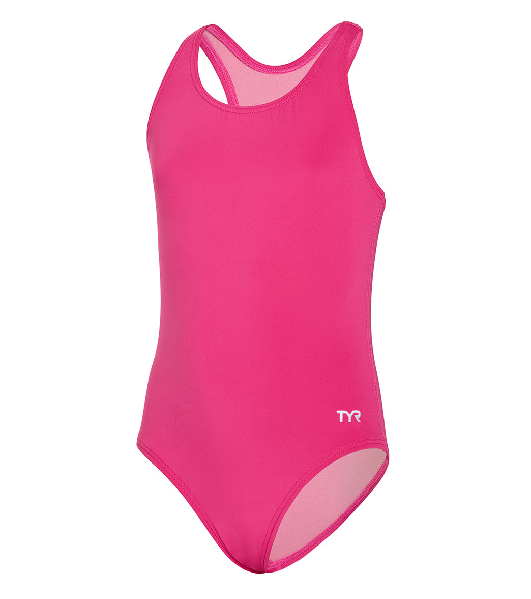 TYR Girls' Solid Durafast Elite Ella Maxfit One Piece Swimsuit (Little Kid, Big Kid)、mySite、noshort