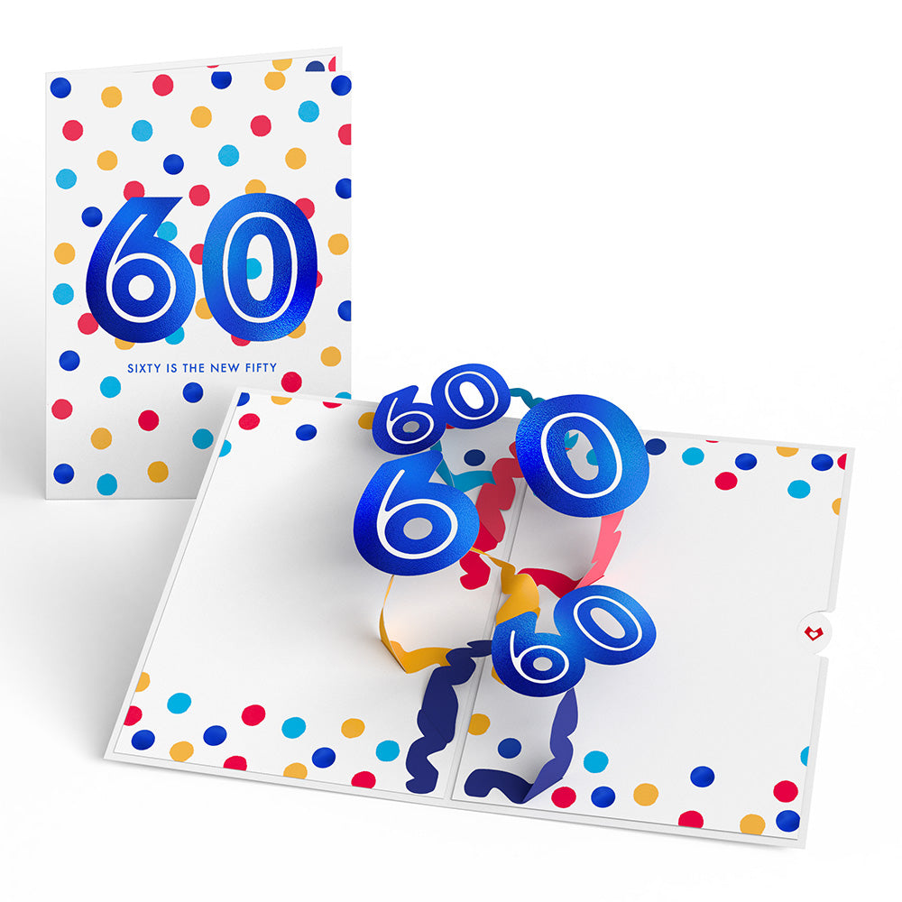 Sixty is the New Fifty 60th Birthday Pop-Up Card、mySite、solidvoid