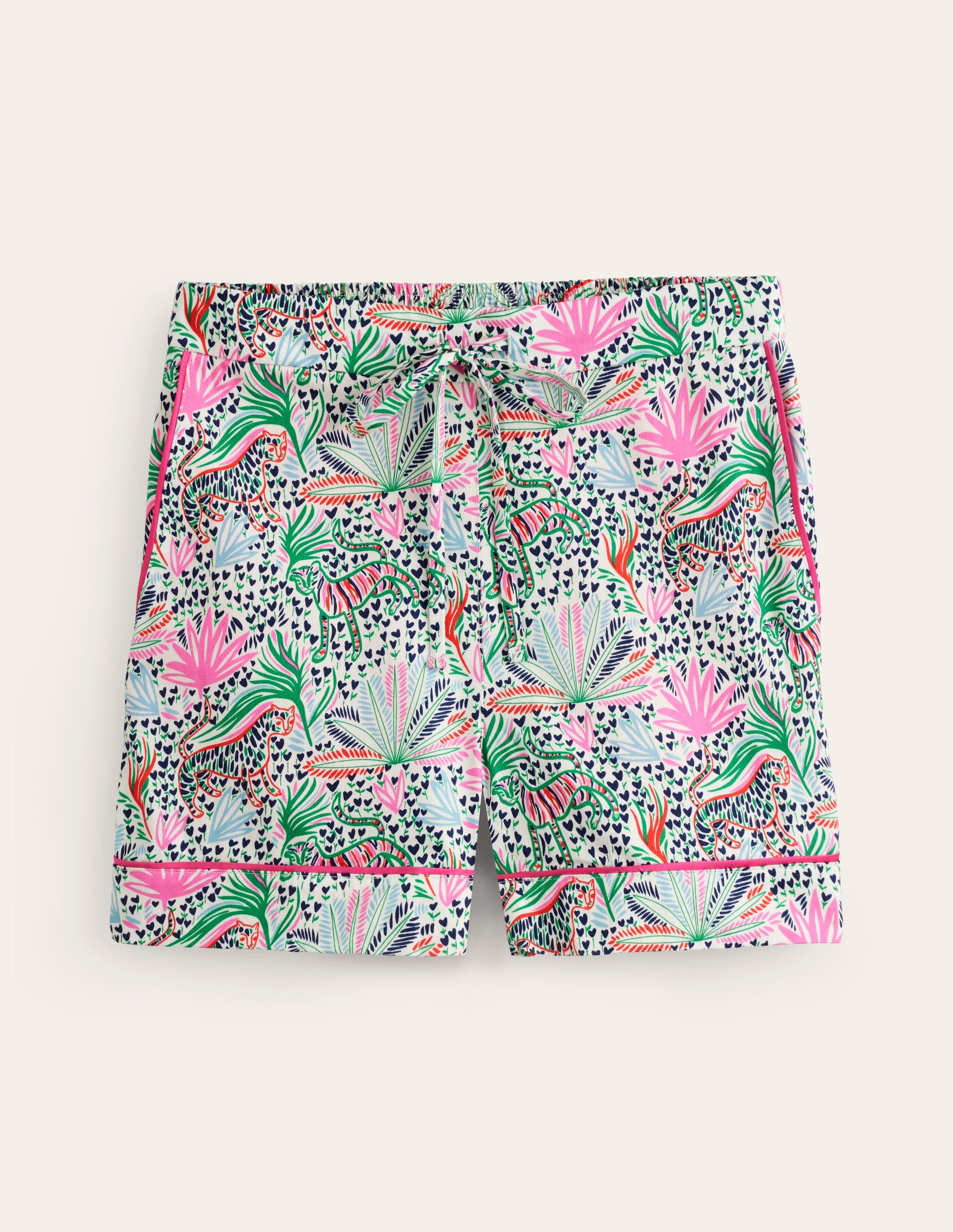  Cotton Sateen Pyjama Shorts-Multi, Wilderness、mySite、ashleygrahame