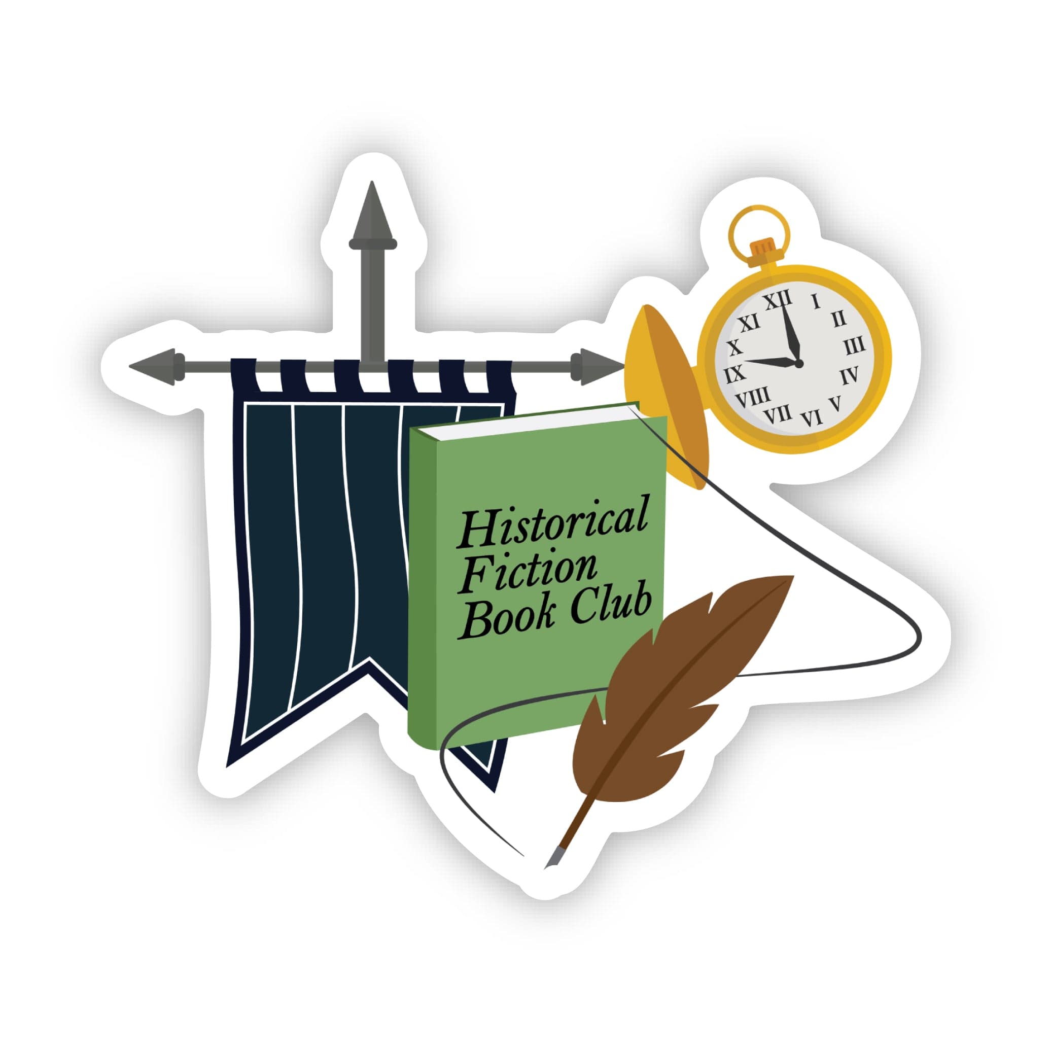  Historical Fiction Book Club Sticker、mySite、ghnorth