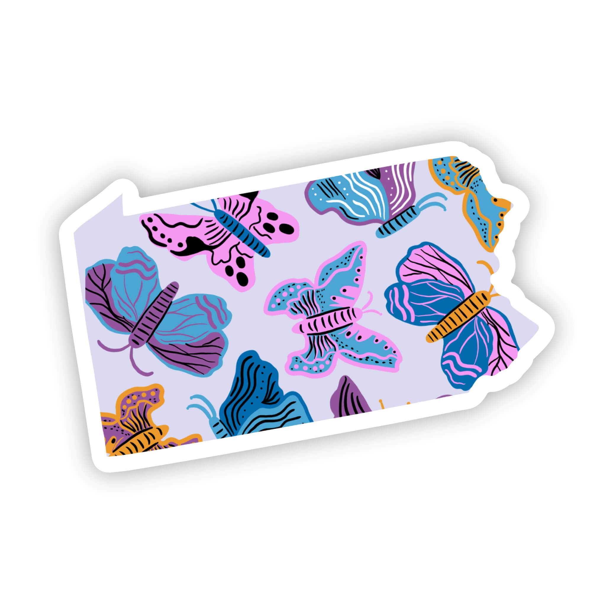  Pennsylvania Sticker - Moth & Butterfly、mySite、elrpsem3k
