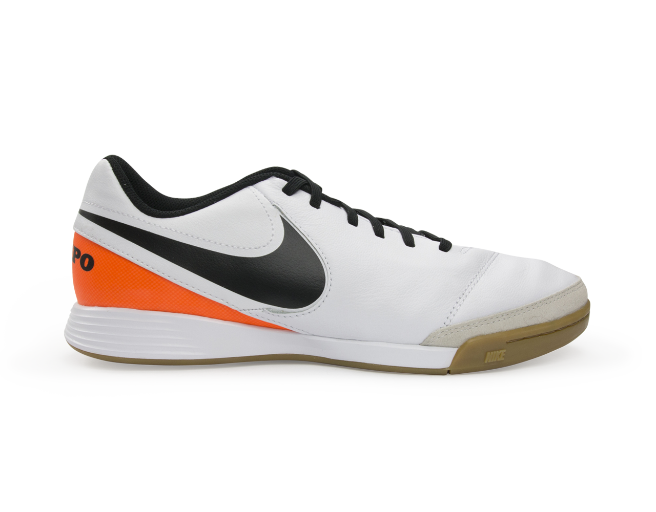 Nike Men's Tiempo Genio II Leather Indoor Soccer Shoes White/Black/Total Orange、mySite、bottomscart