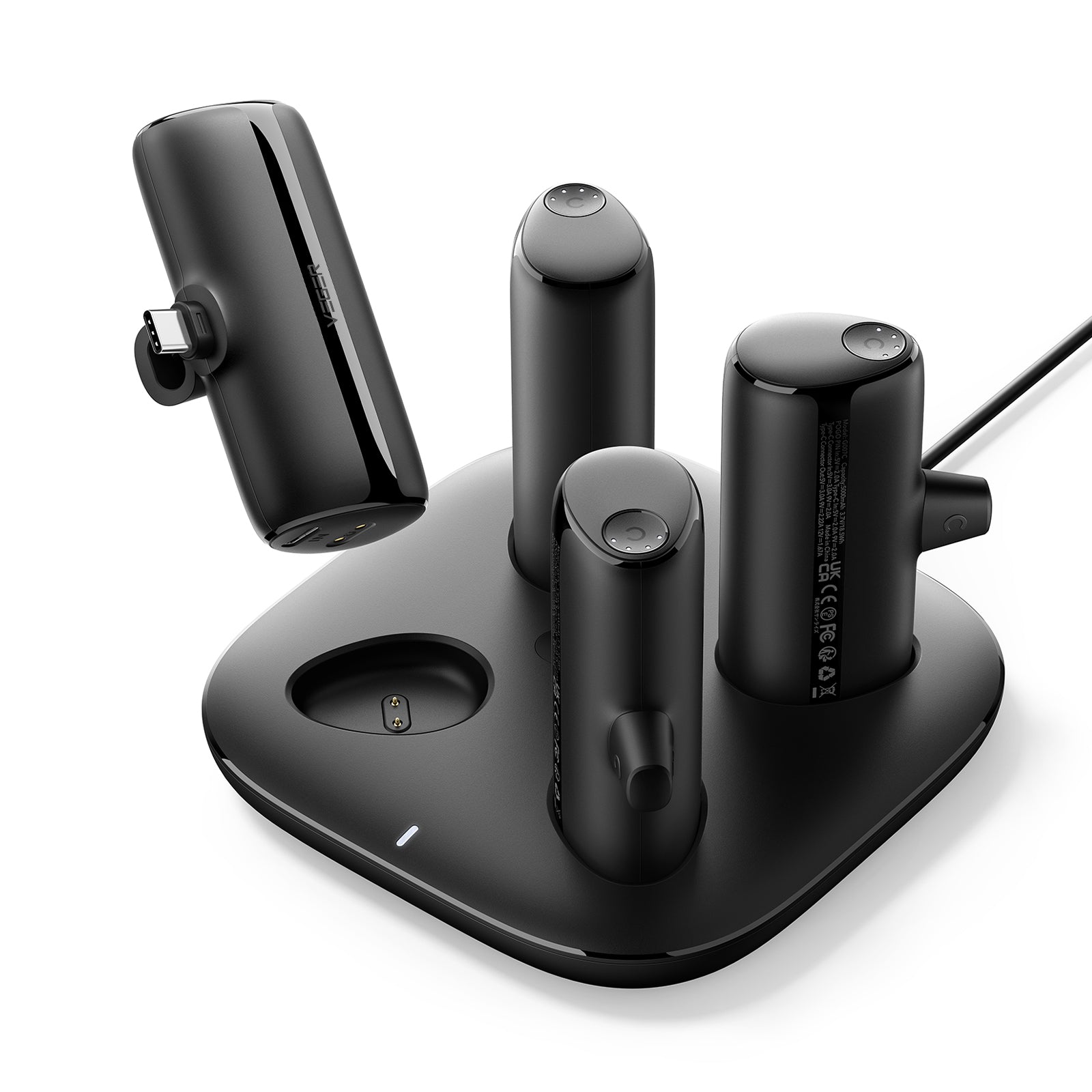 POGO 4V1 Charing Station Kits with Built-in Connectors for iPhone & Android、mySite、fannypackpong