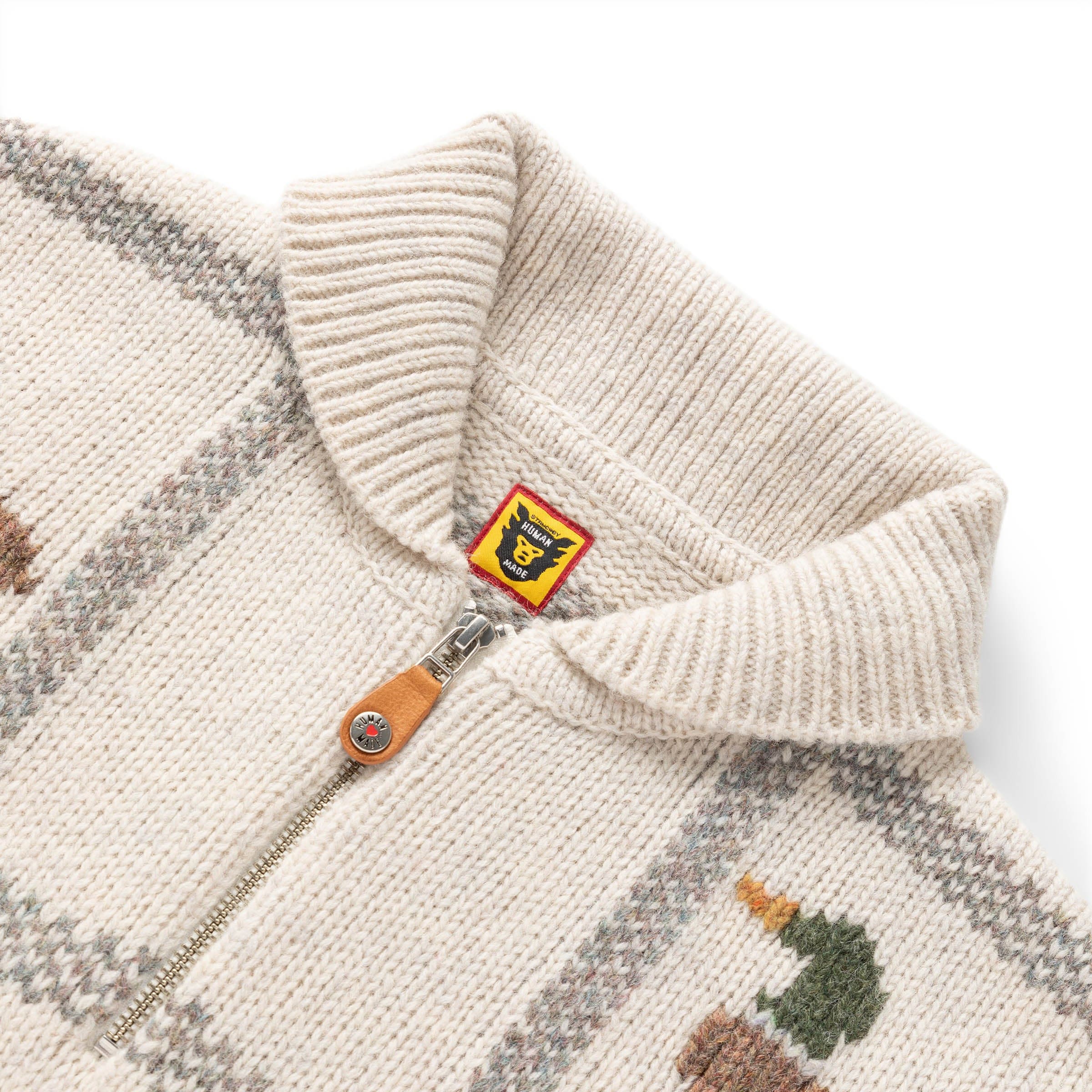 ANIMAL HALF-ZIP KNIT SWEATER、mySite、zt4zffjzw