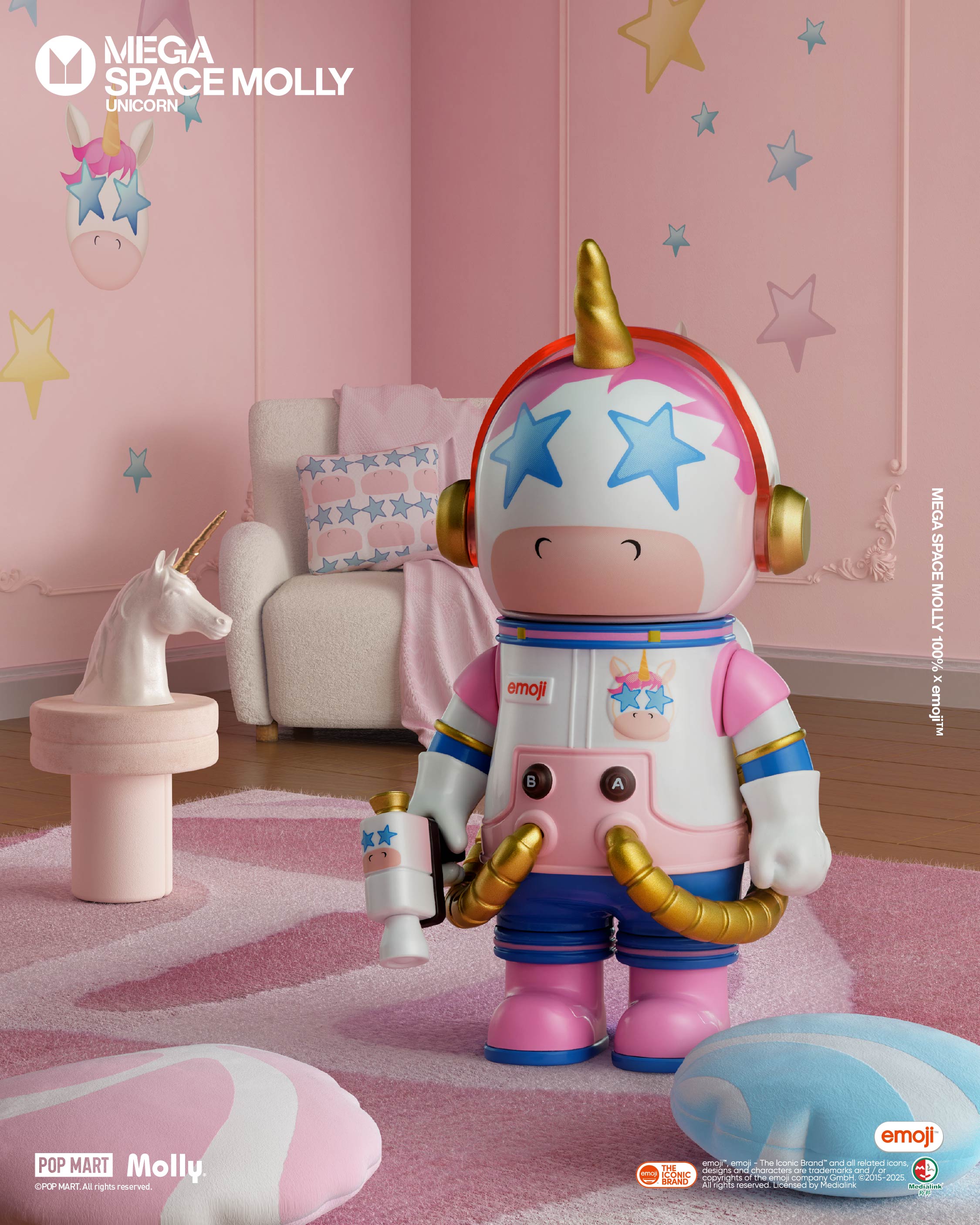  POP MART MEGA SPACE MOLLY 100% × emoji™ Series、mySite、greenlandpopulation